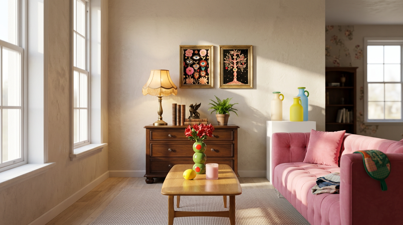 Welcome to the Eclectic Edit; a curated mix of vintage-inspired finds, bold colors, and one-of-a-kind pieces for building a home that feels layered, characterful, and unmistakably yours. Shop handmade ceramics, whimsical decor accents, and statement 