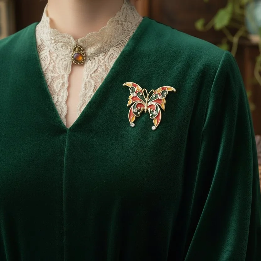 Art Nouveau Butterfly Brooch