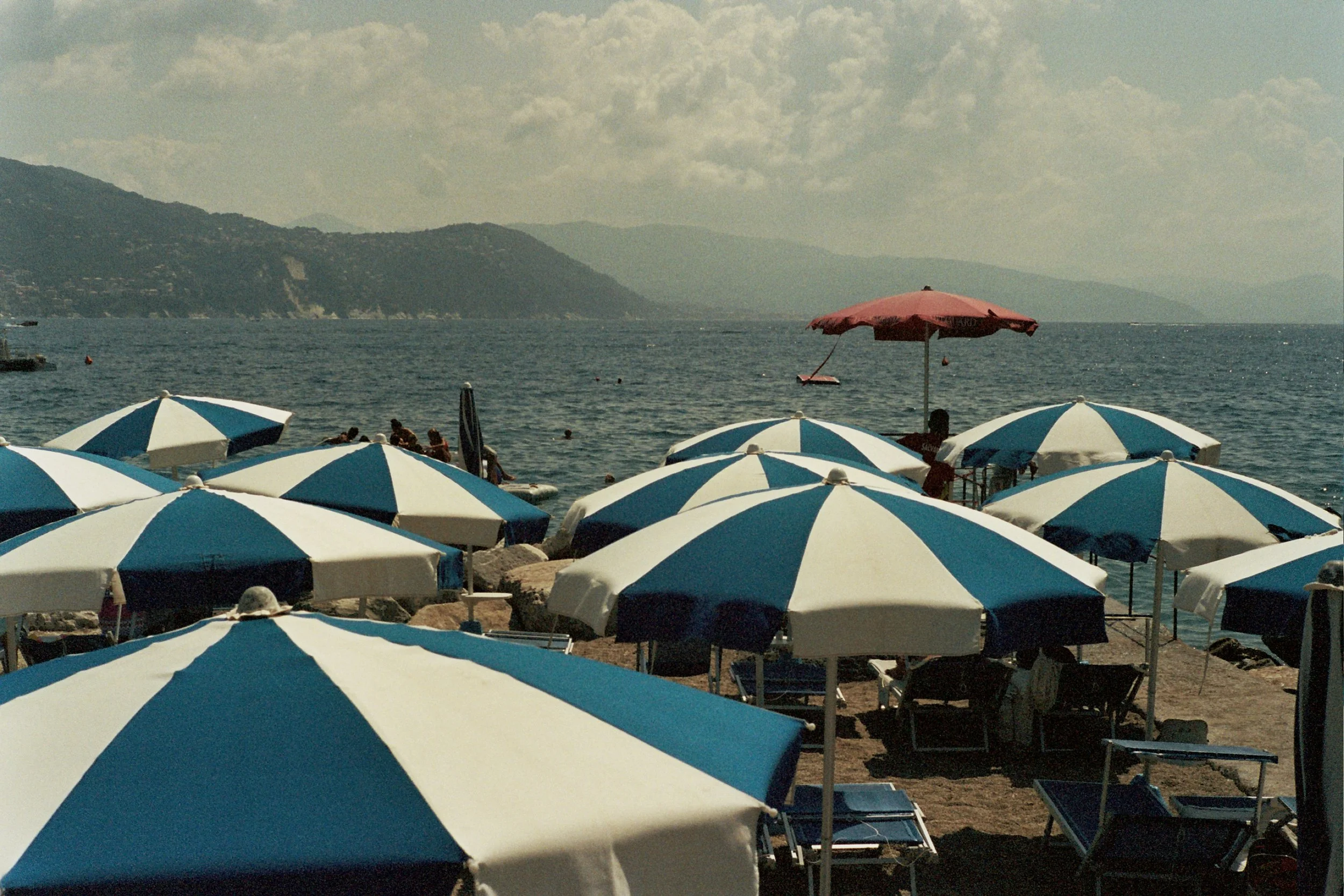Santa Margherita Ligure, Italy - Luglio.2019 - umbrellas I