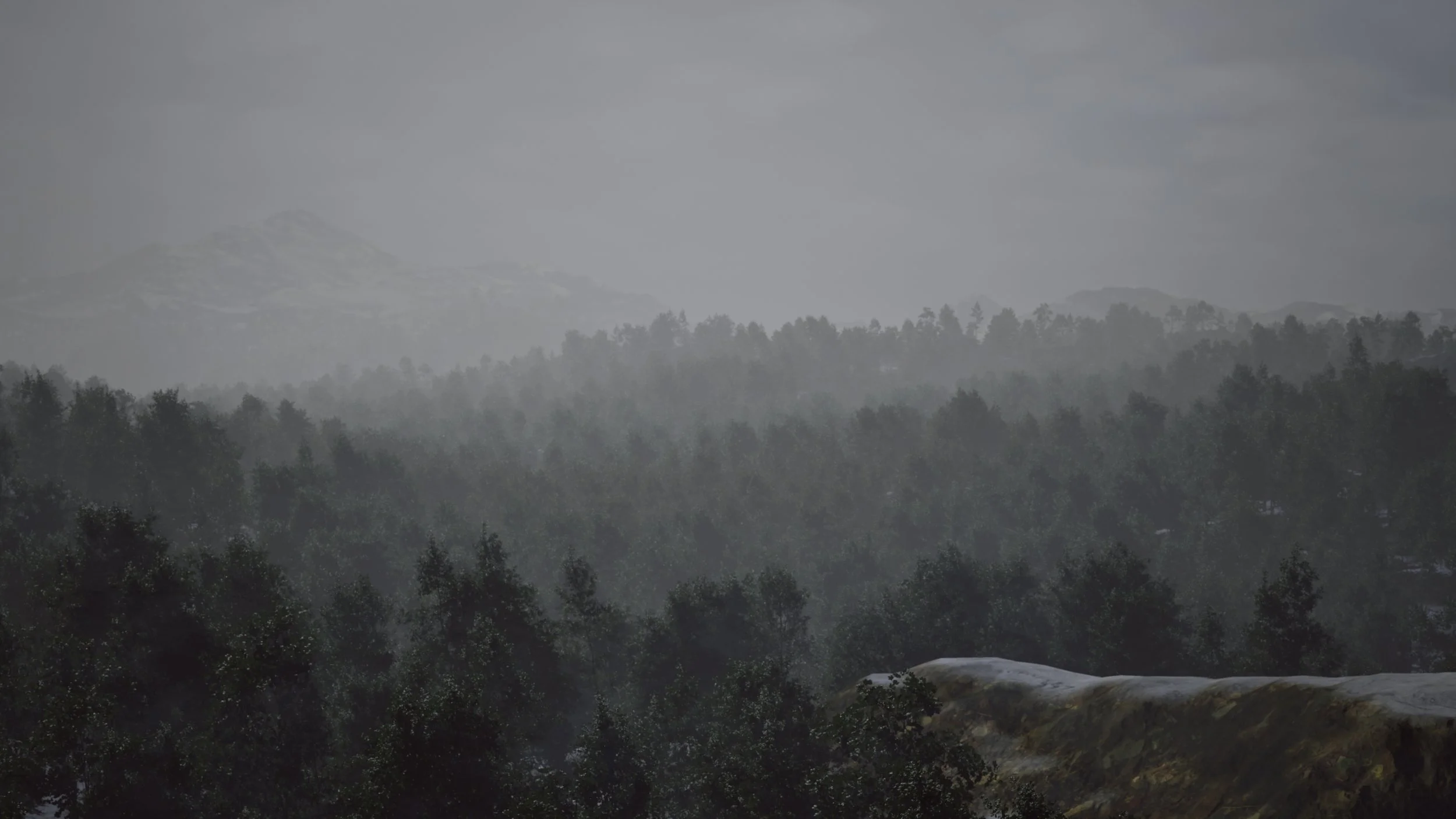 Procedural Fog with a distance Based Gradient