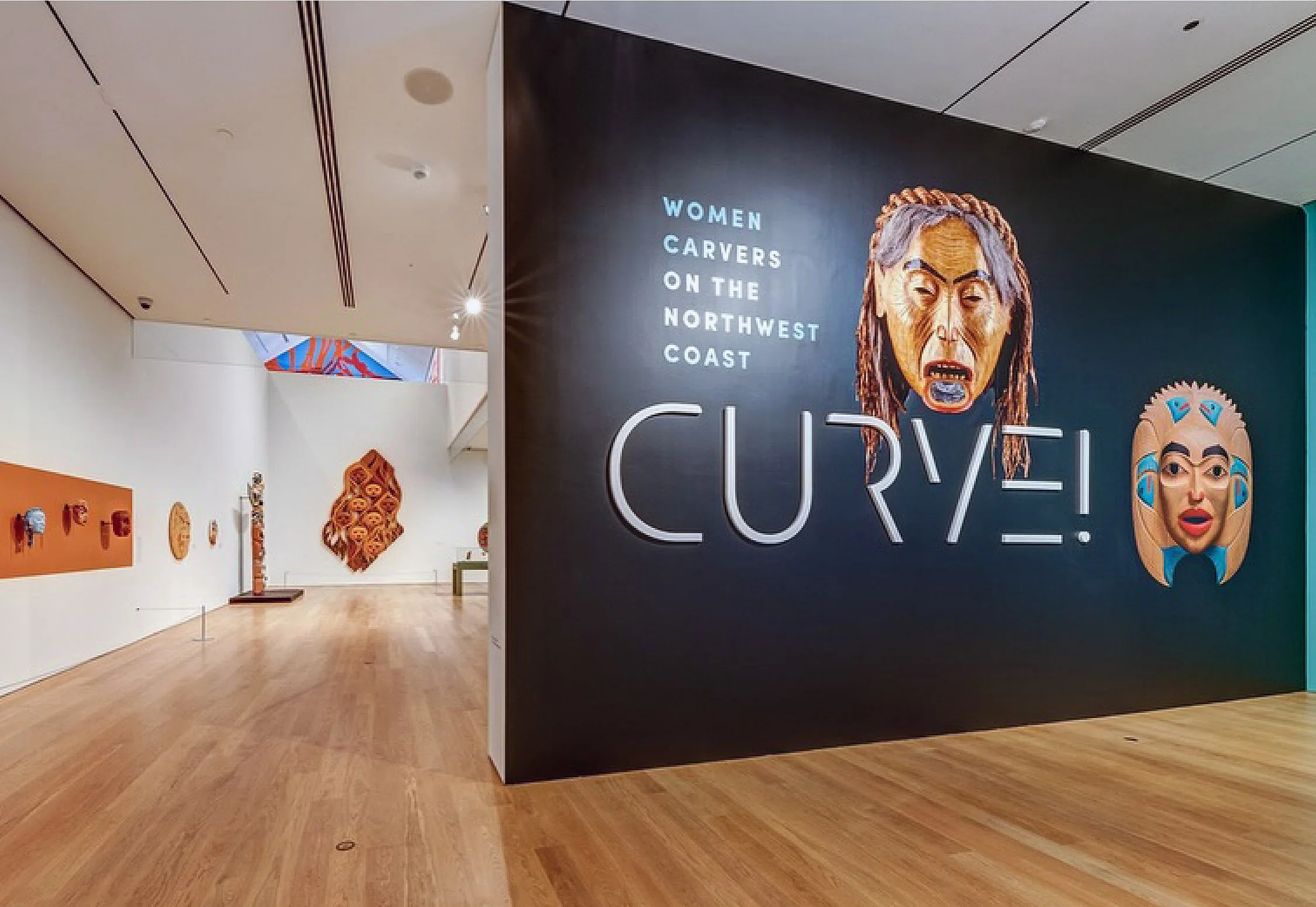 CURVE! Women Carvers of the Northwest Coast Catalogue and exhibition graphic design