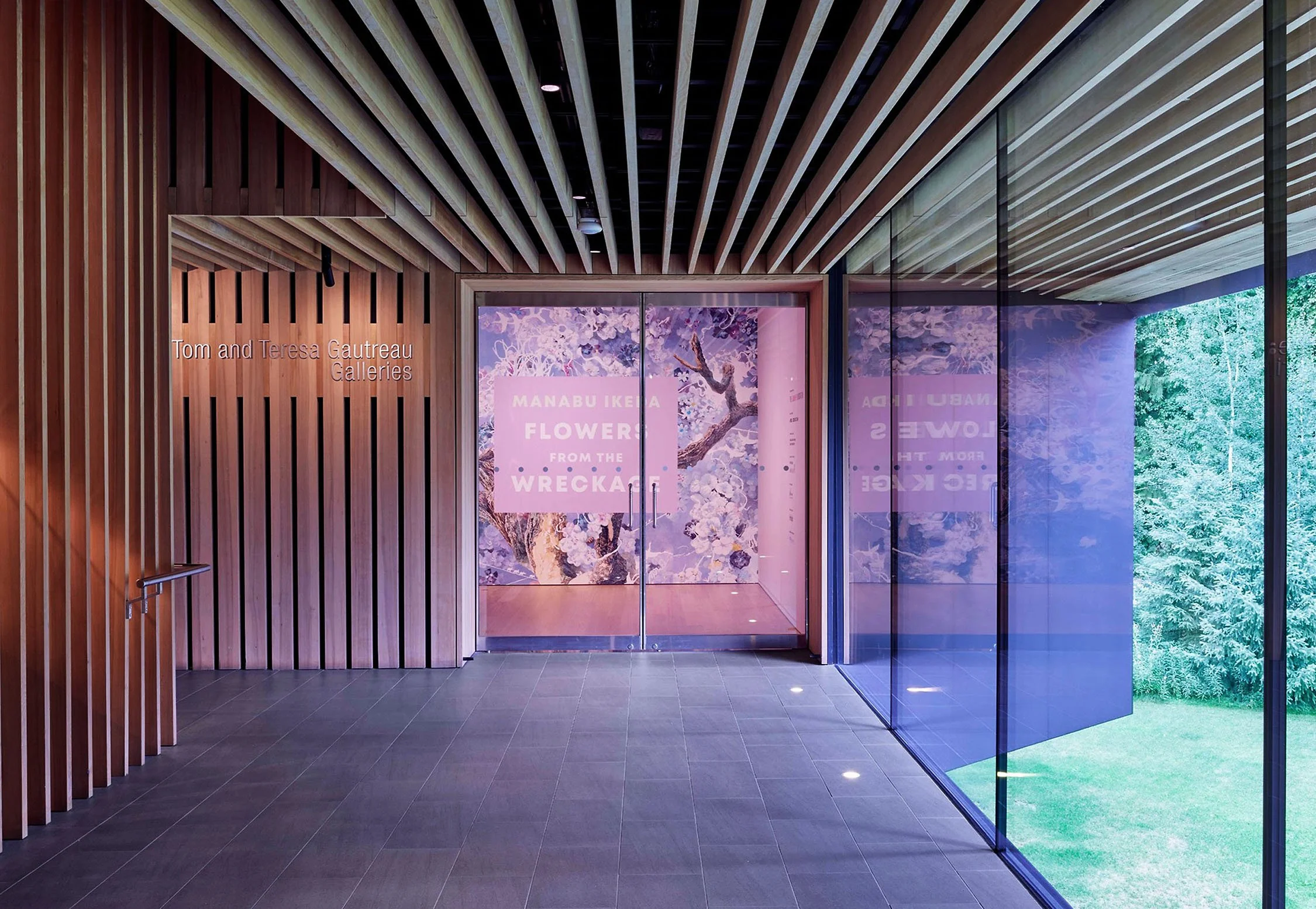 Manabu Ikeda Flowers from the Wreckage exhibition design graphics by DSGN Dept.