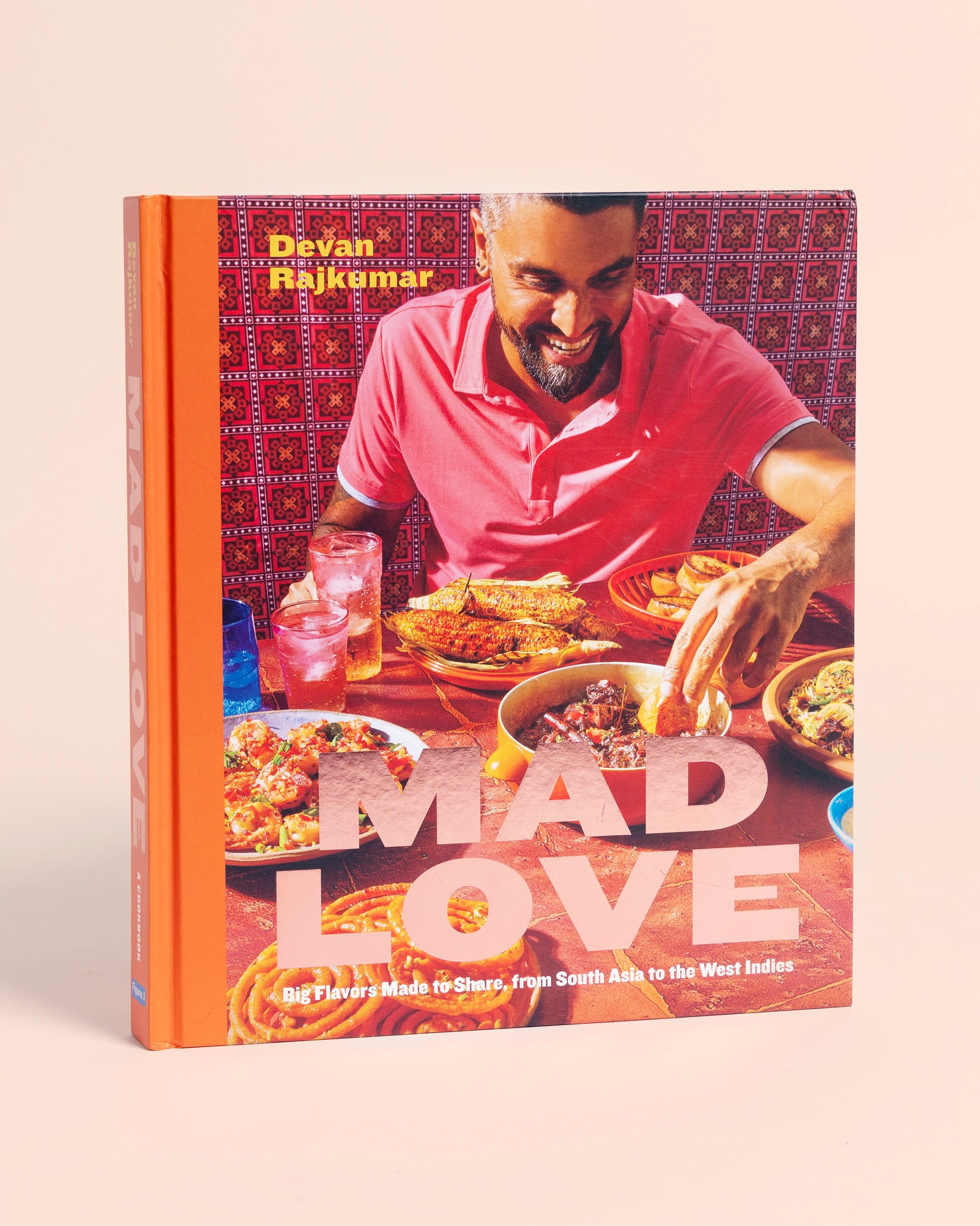 Mad Love cookbook cover design by DSGN Dept. for chef Devan Rajkumar, "Big Flavors Made to Share, from South Asia to the West Indies"