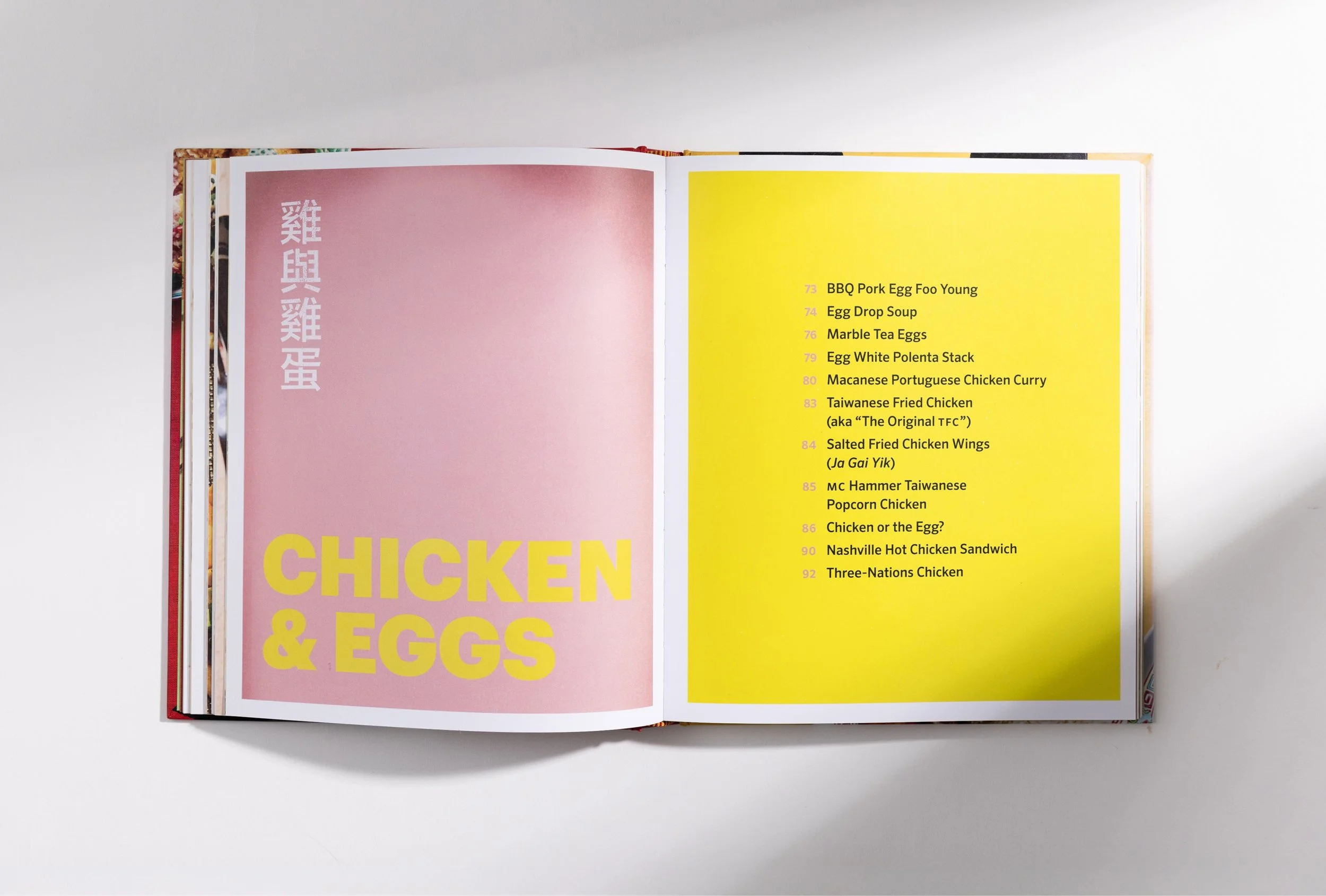 Cookbook chapter opener design