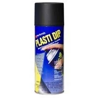 A can of plastic dip spray paint with a blue label.