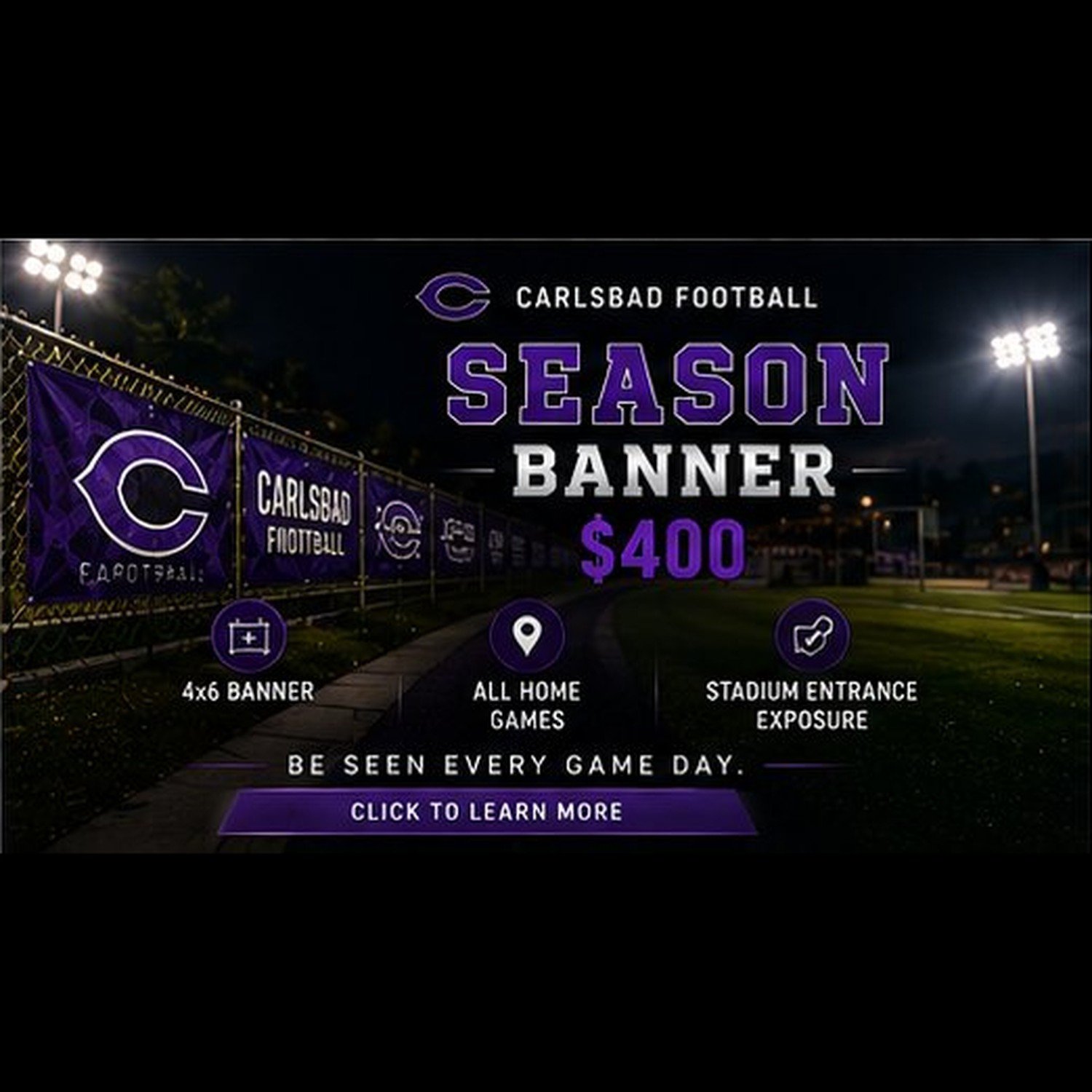 SEASON BANNER – Football Season ($400)
