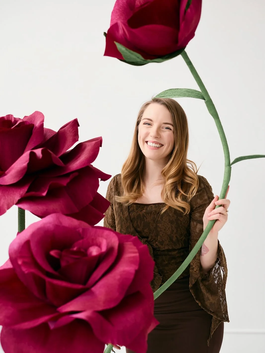 Obsessed with this colour of red, obsessed with the shape of the roses and obsessed with these photos that @nicoleromanoffphoto took at the @whitespacestudios.ca in February! 

This set is available for rent. Pick up &amp; Delivery options available.