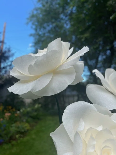 Giant White Rose Paper Flowers