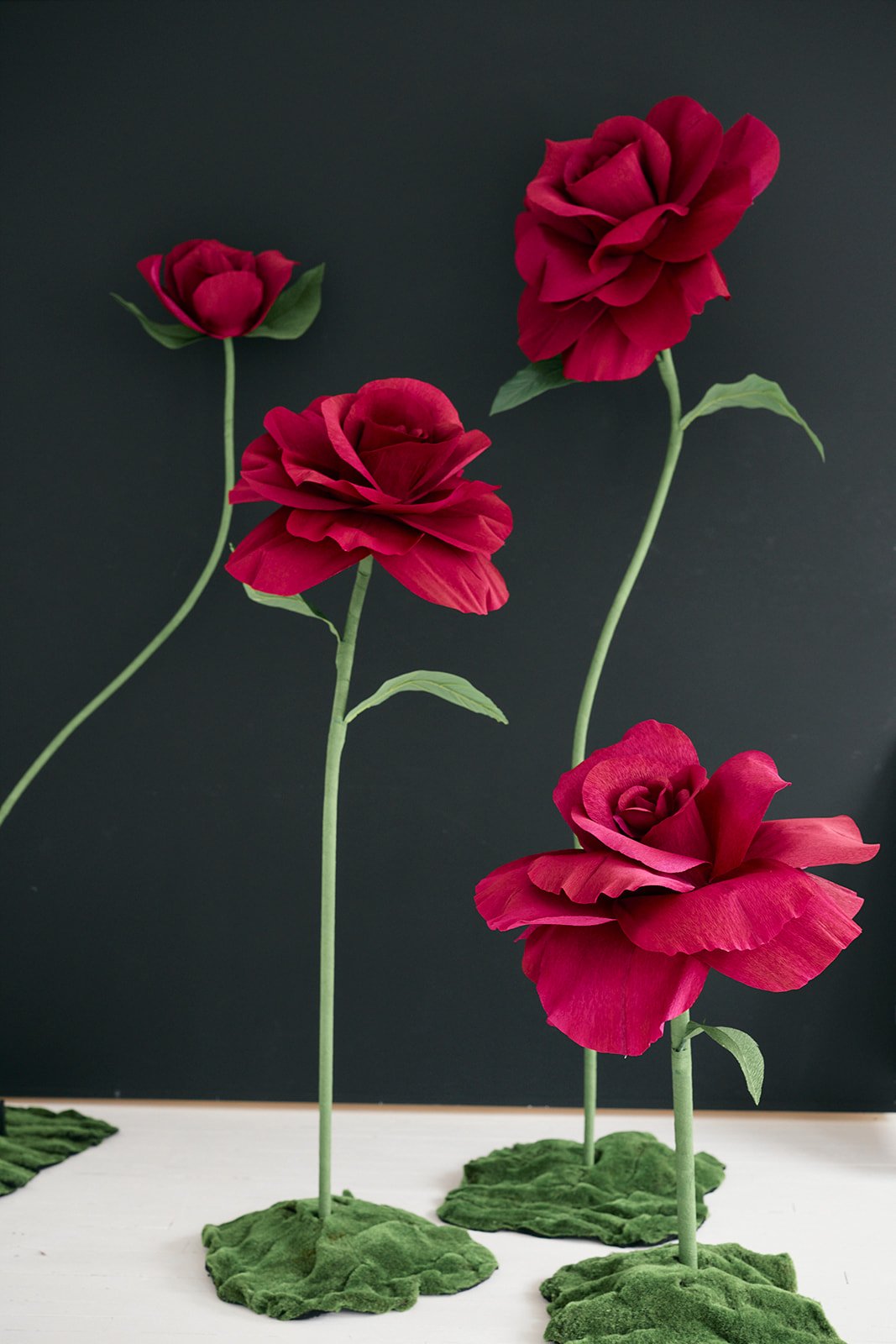 Giant Red Rose Paper Flowers
