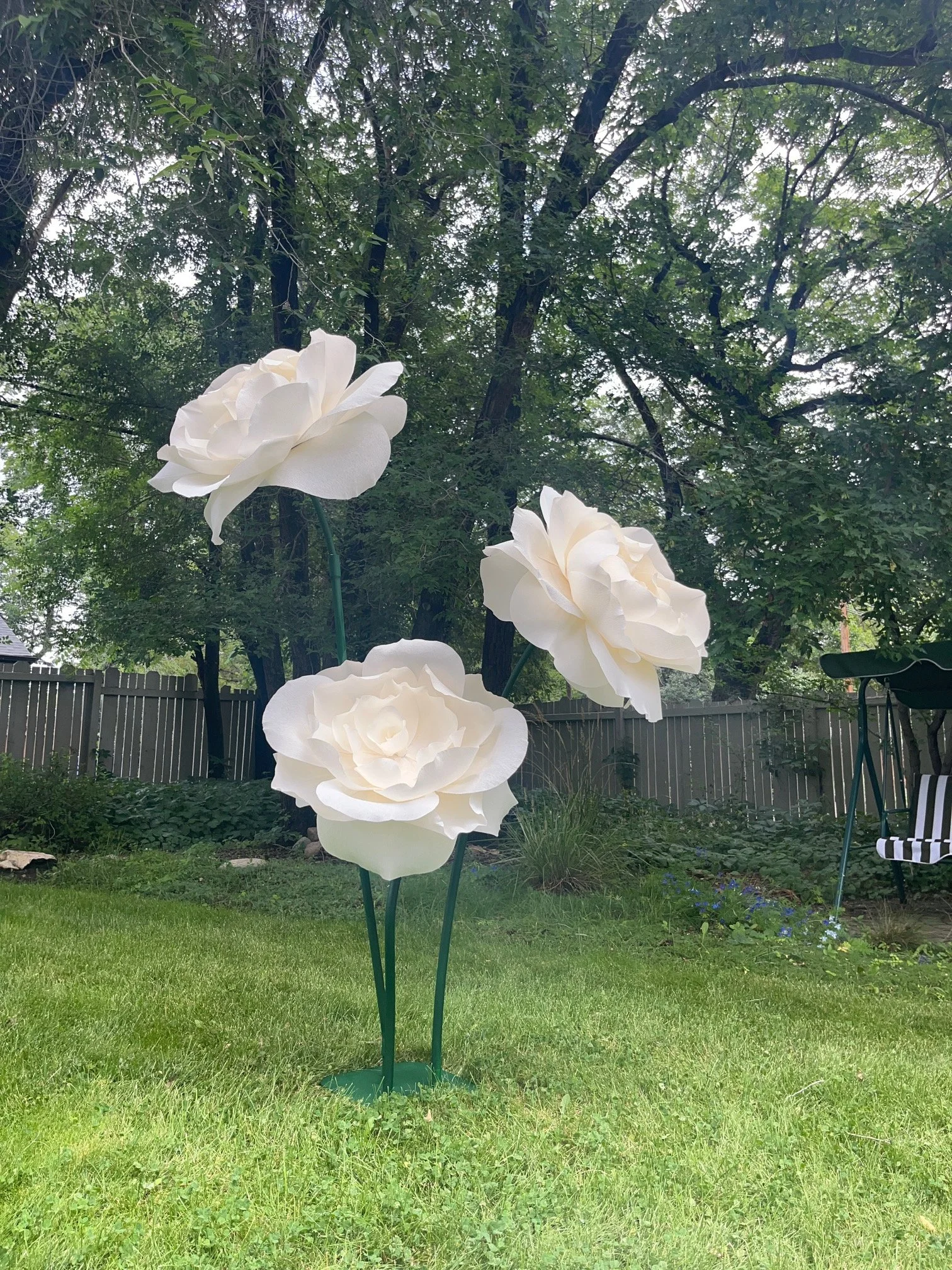 Giant White Rose Paper Flowers