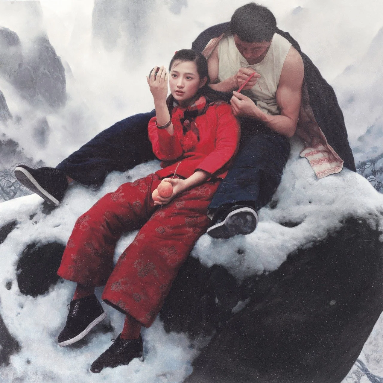 Wang Yidong (b.1955) - Morning mist in Mengshan.jpeg