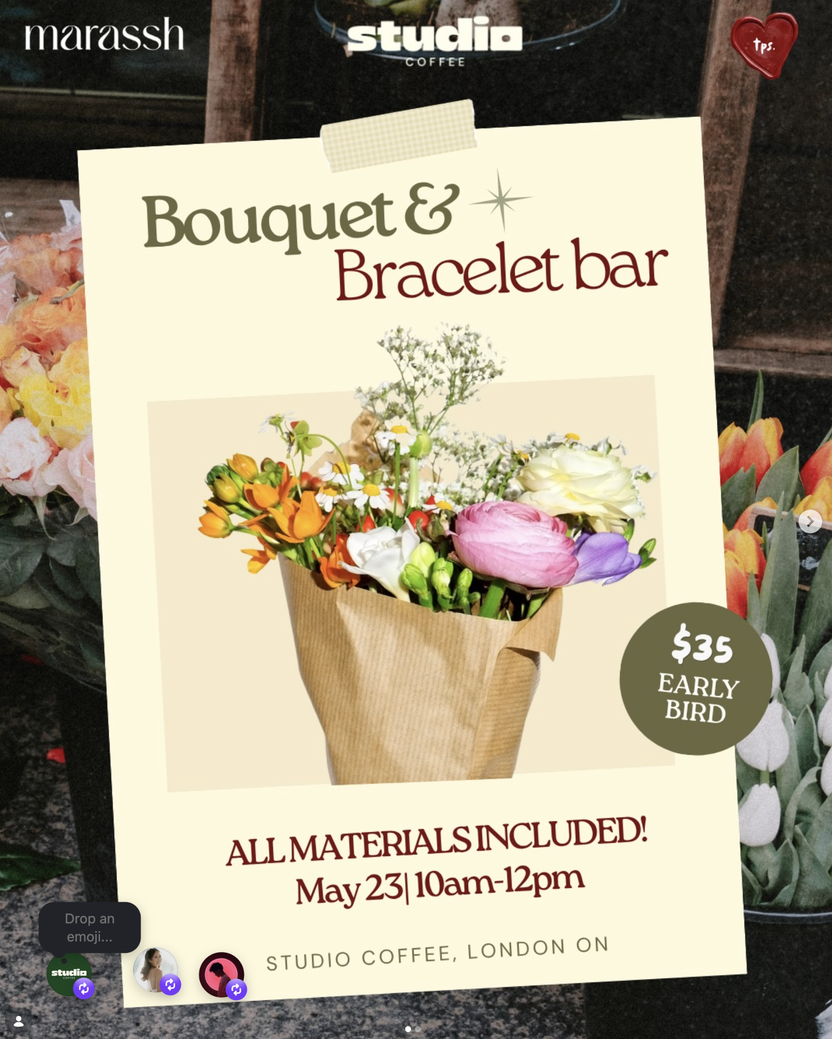 Bouquet & Bracelet Bar