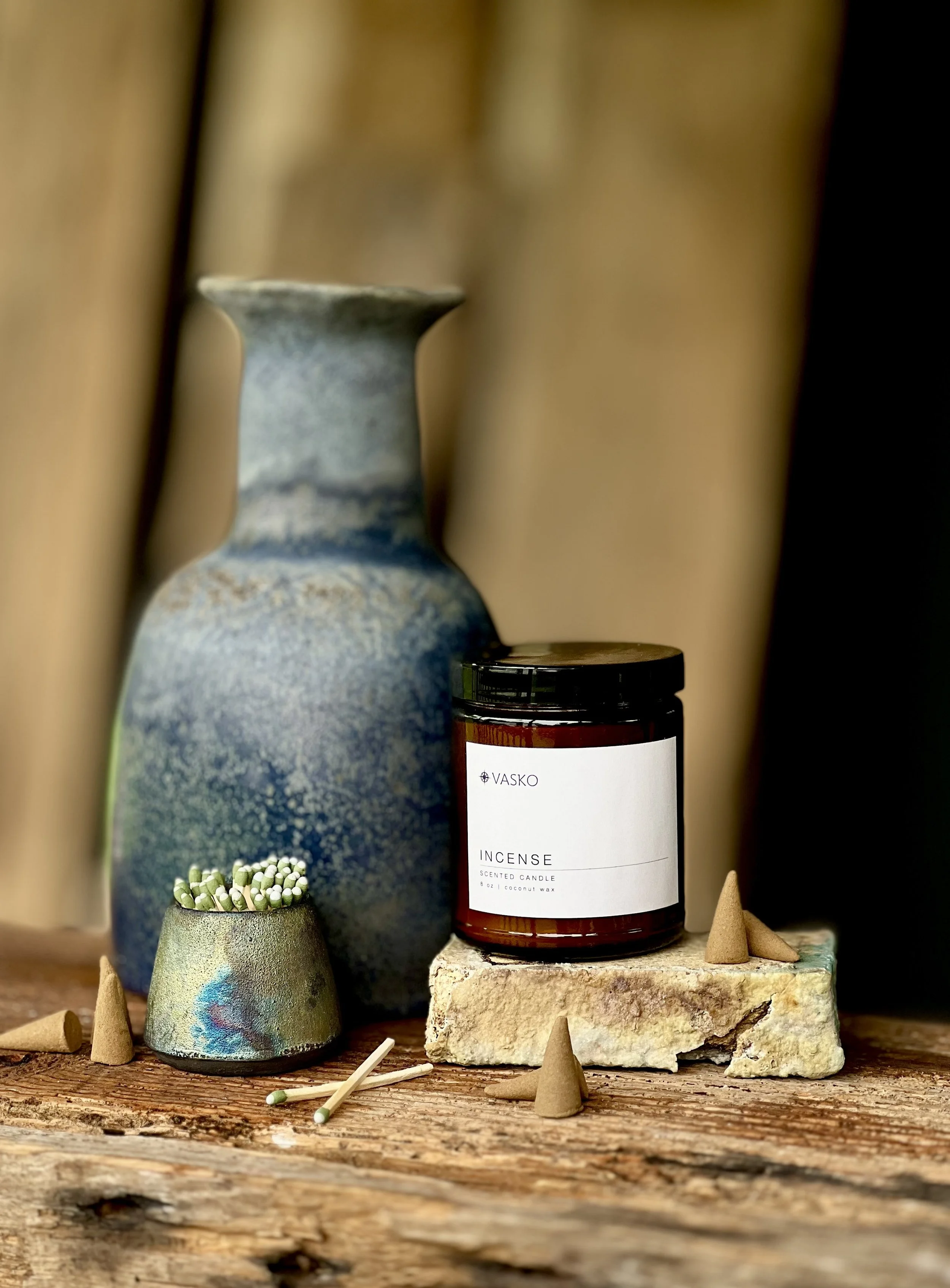 INCENSE   8oz coconut wax candle