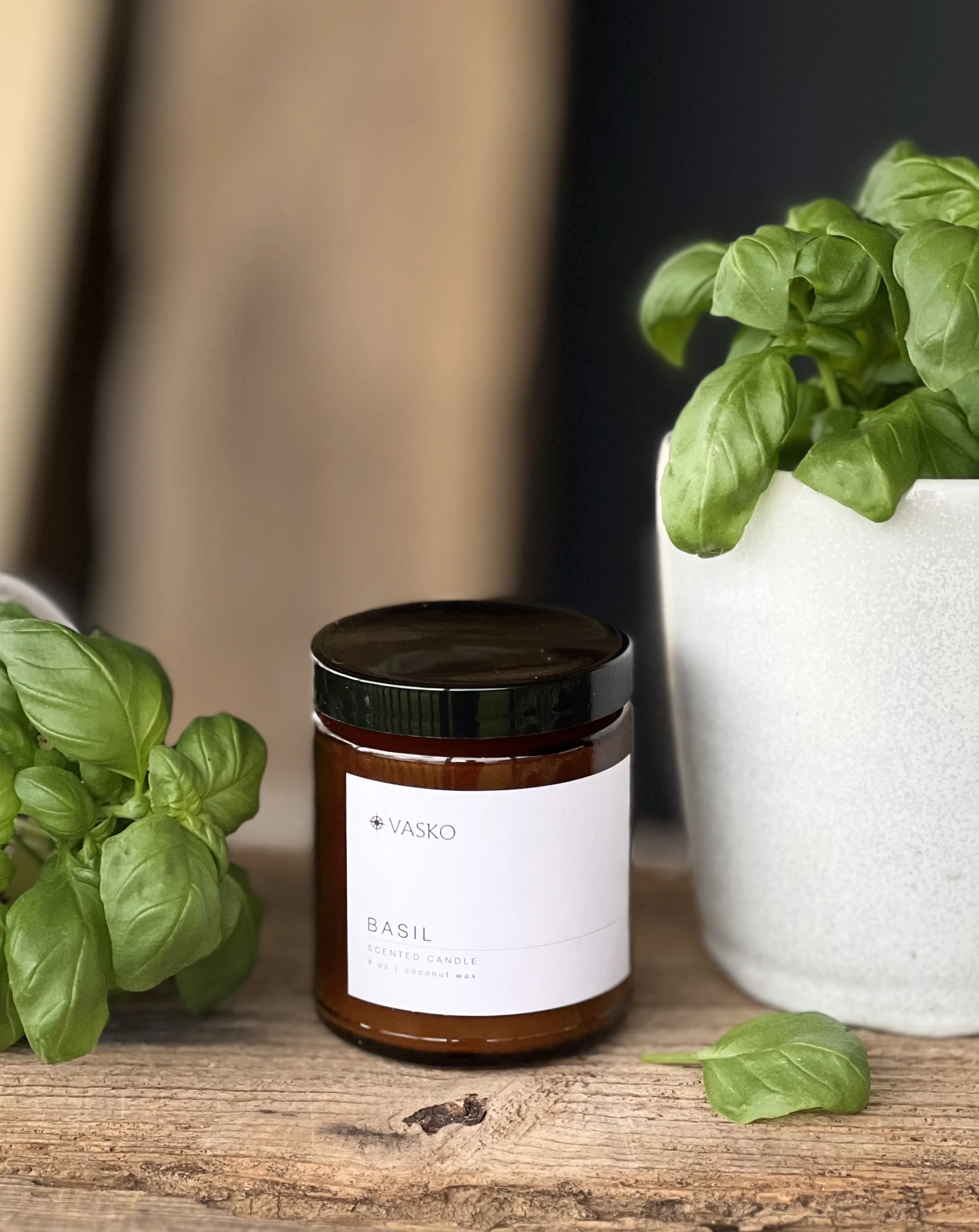 BASIL   8oz coconut wax candle