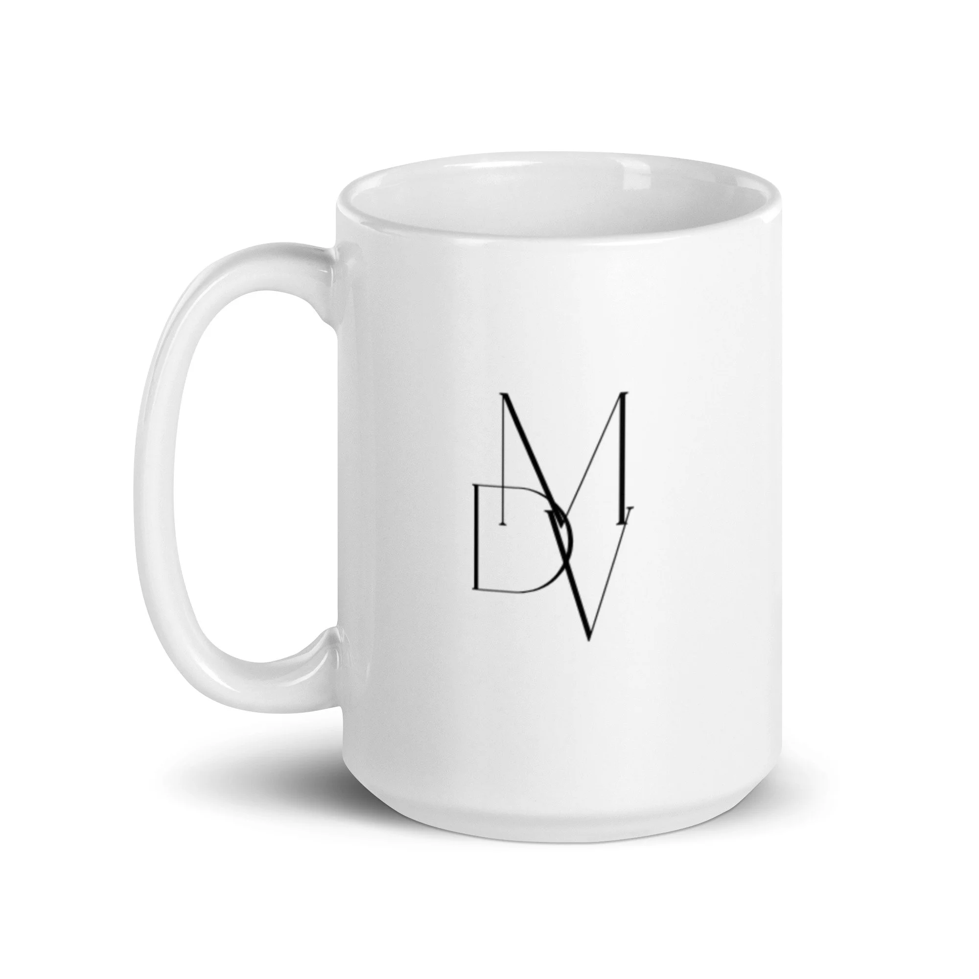 White glossy mug