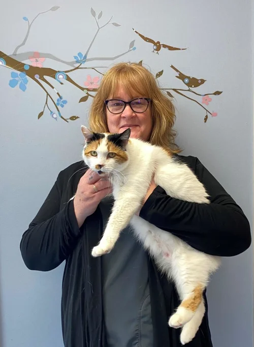 Karla, client care representative at Big Creek Veterinary Hospital in Delhi, Ontario