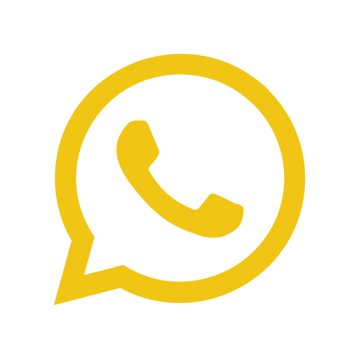 Gold WhatsApp logo on a black background.