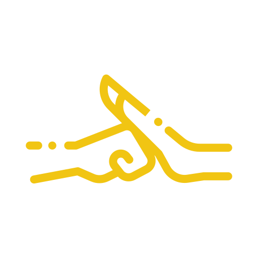 Illustration of a hand gripping a knife against a black background.