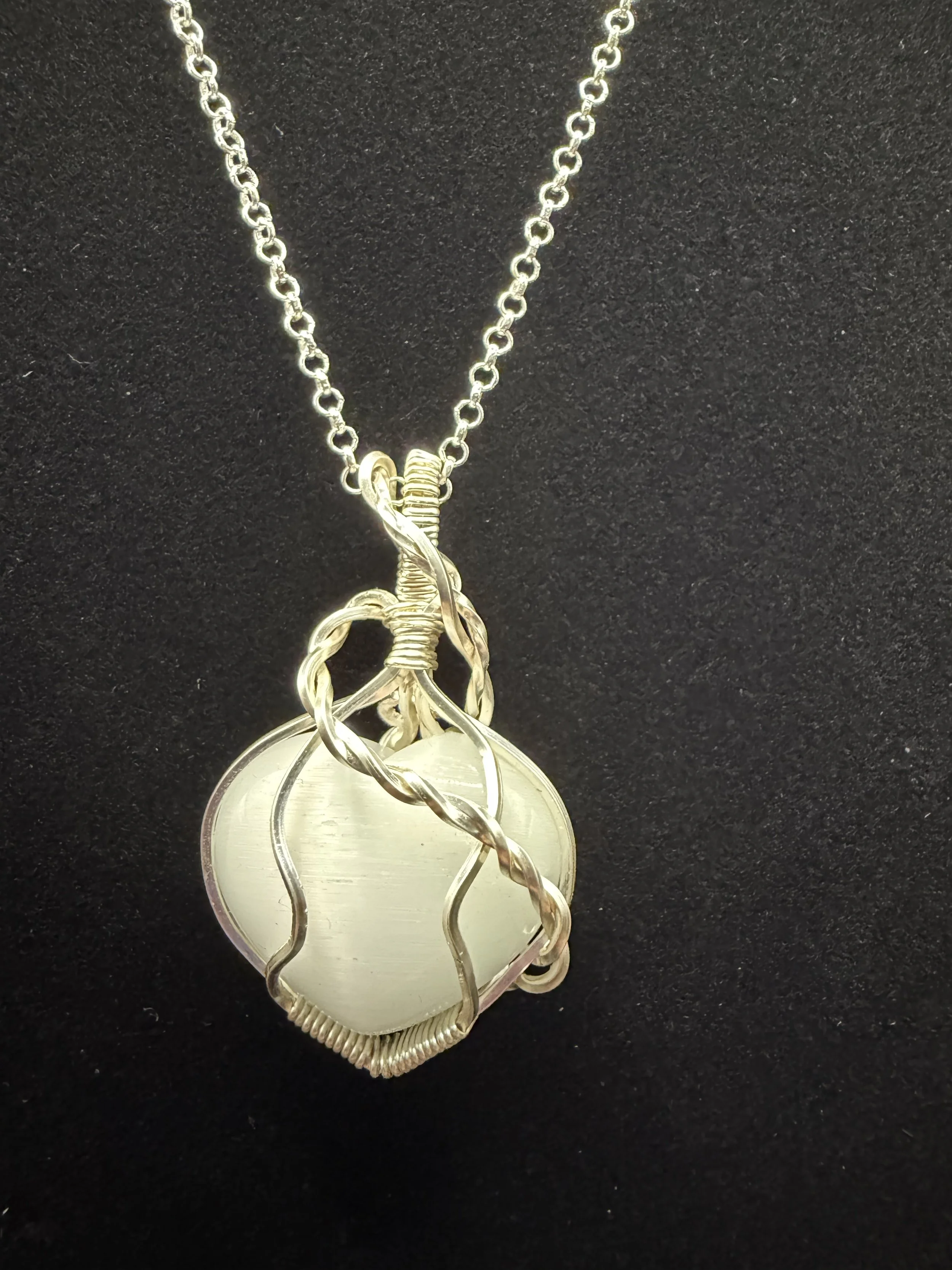 Celestial Glow Satin Spar Pendant