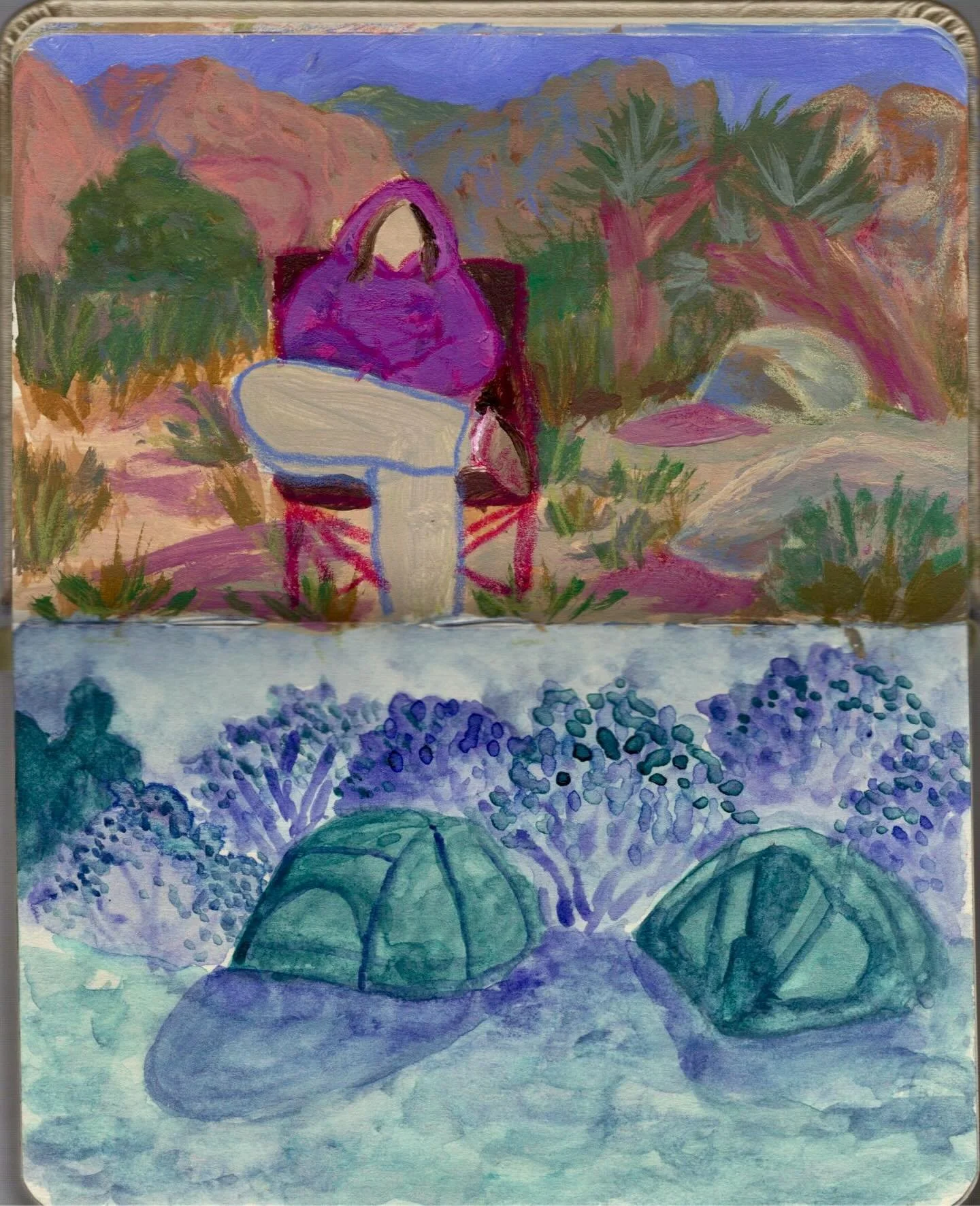 Joshua tree paint sketches from 4/1-4/4/26