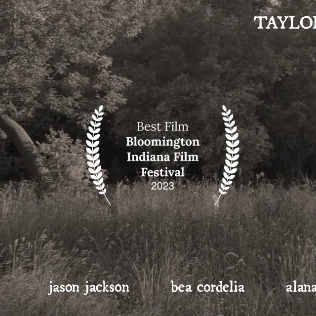 First third of a three-part header image for the film, with trees and grasses in the backdrop, listing the filmmakers (Tay Rogers and Lillian Walker) and cast (Jason Jackson, Bea Cordelia, Alana Parekh, Haydee Souffrant, Jason Raynard, Pamela Cherman