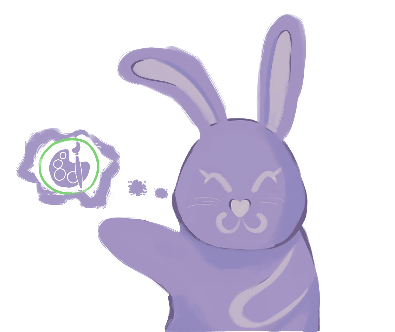 This illustrated bunny was created by one of the student researchers as part of the access guide.