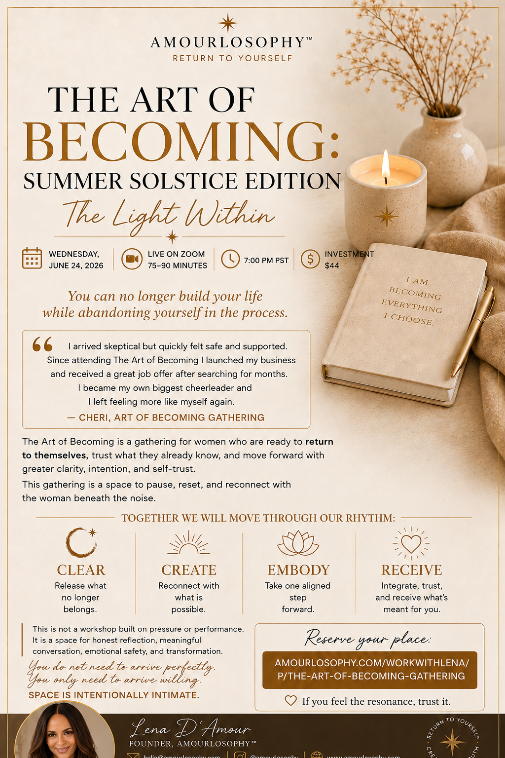 The Art of Becoming™ Summer Solstice Edition: The Light Within Wednesday, June 24, 2026