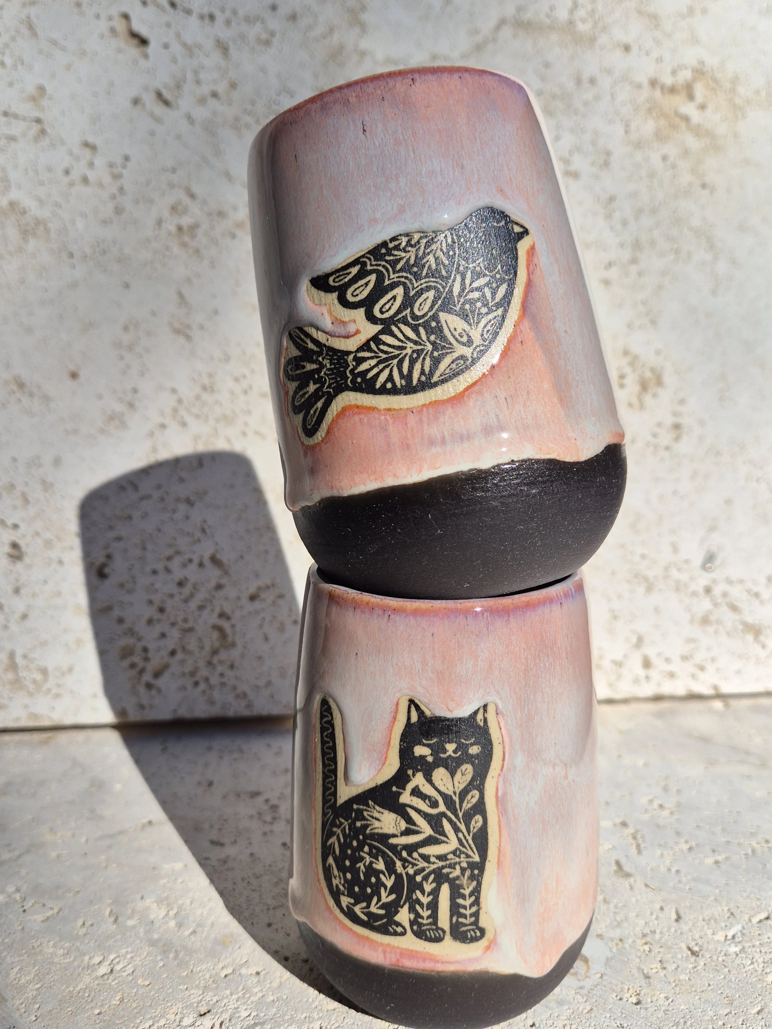 Sangria Blush Decal Tumbler Mugs