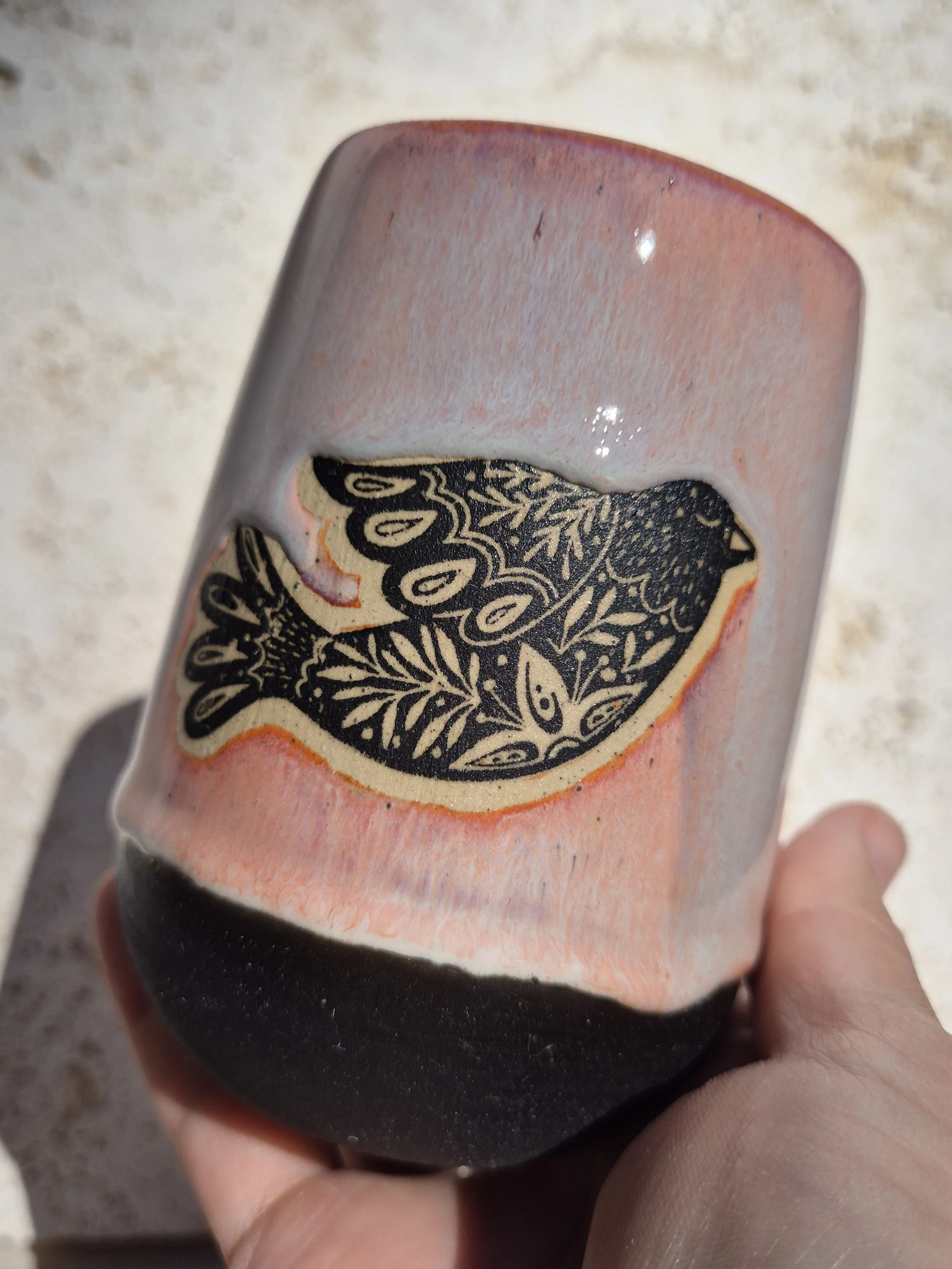 Sangria Blush Decal Tumbler Mugs
