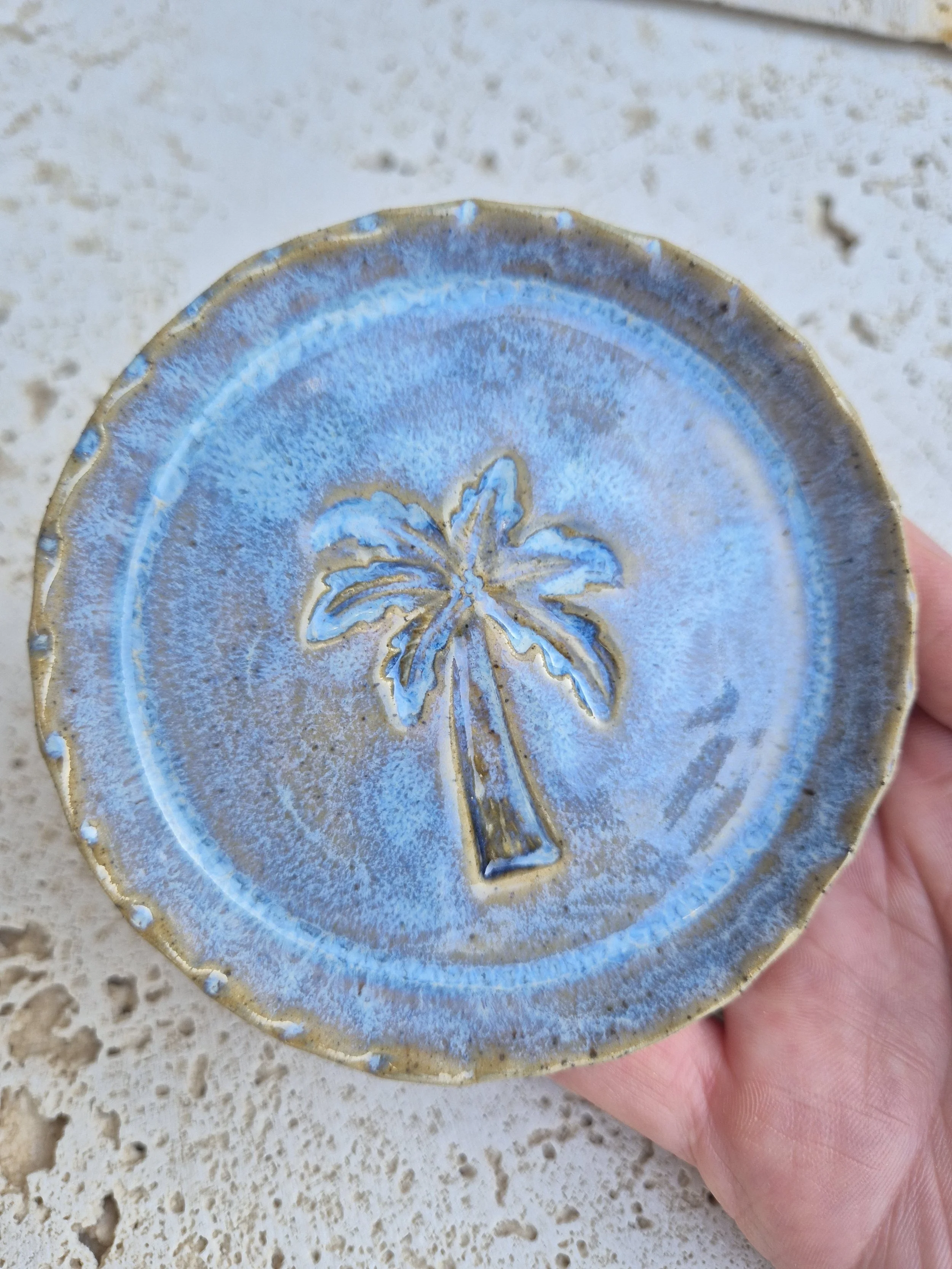 Wave Edge Palm Trinket Dish
