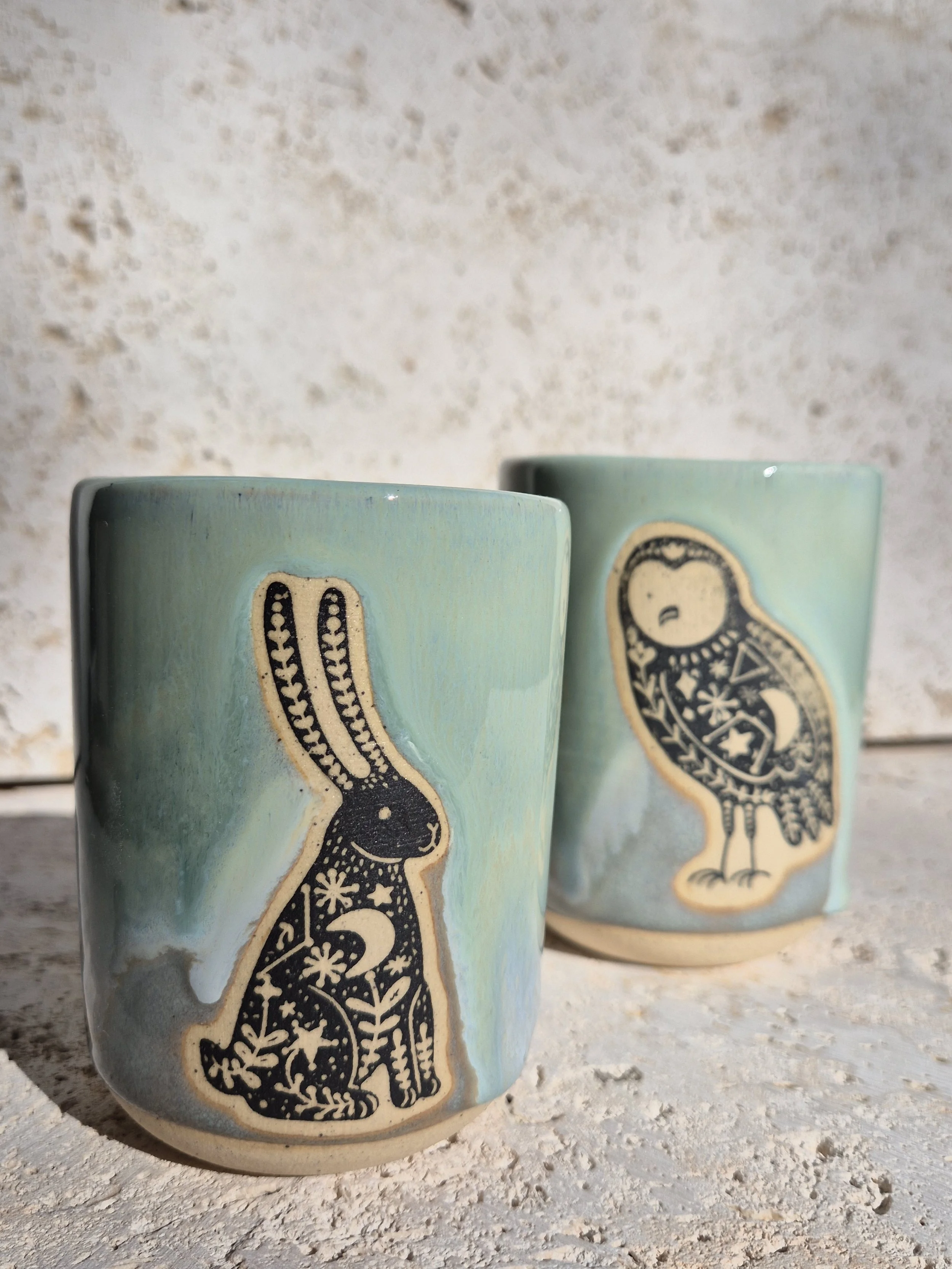 Serene Sage Decal Cups