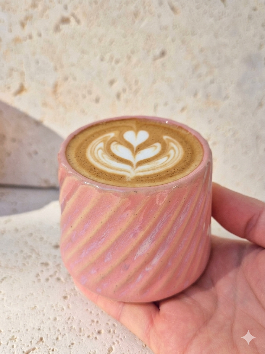 Carved Bright Days Latte Cups