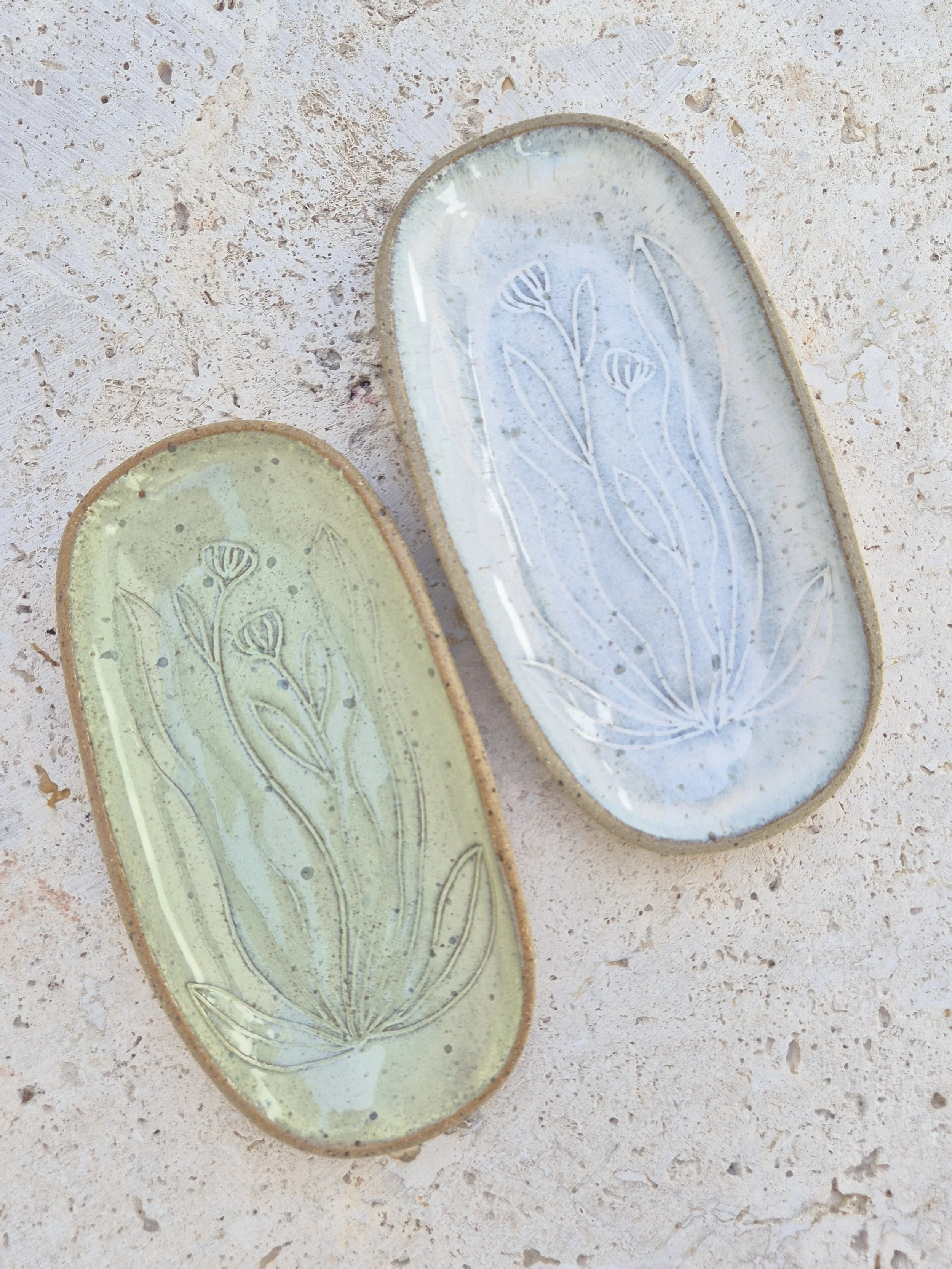 Botanical Carved Decor & Serving Tray