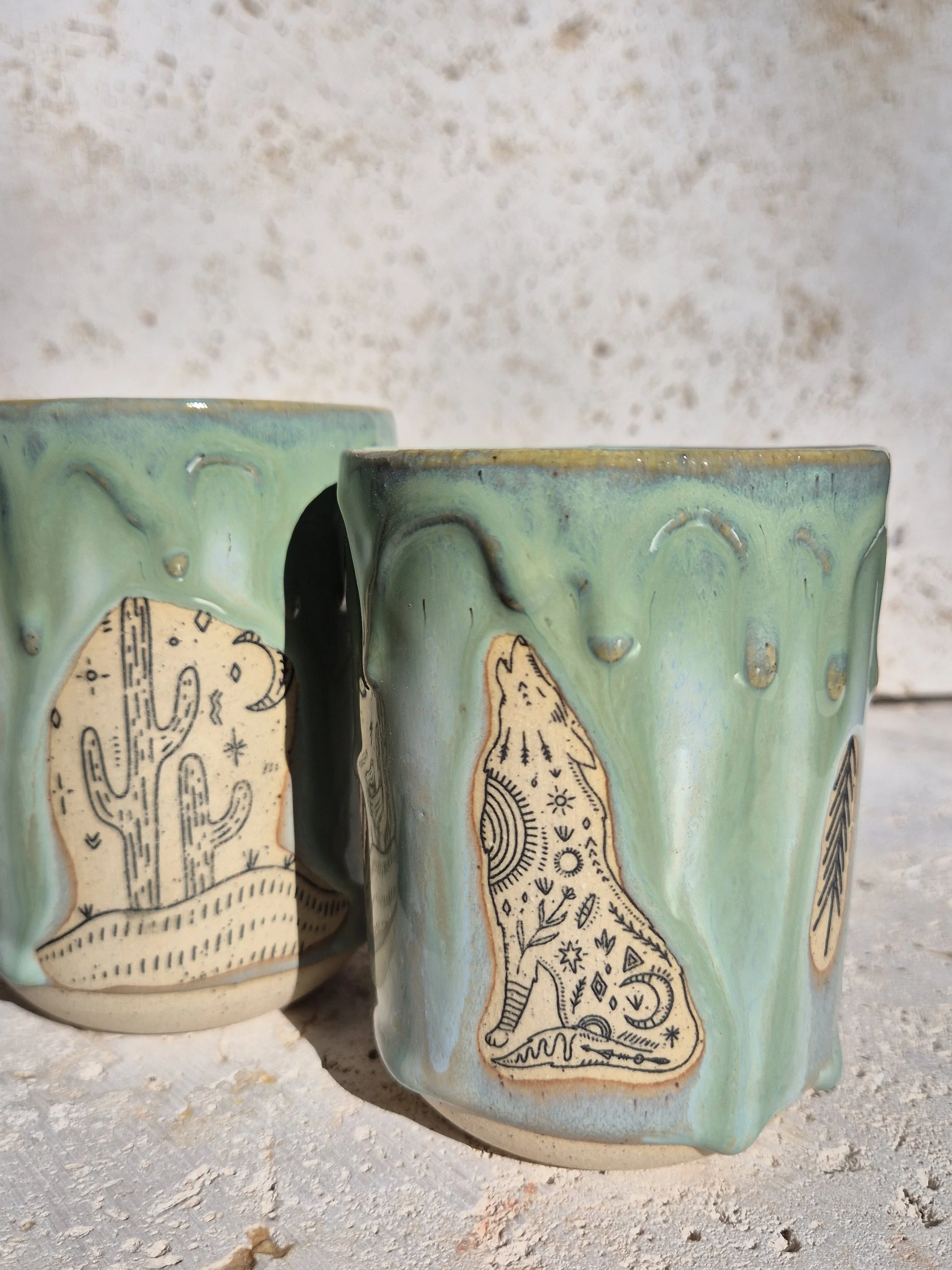 Serene Sage Decal Cups