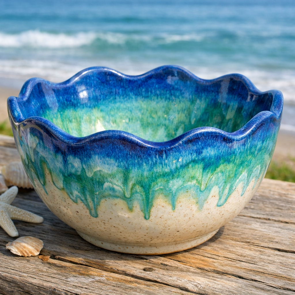 Girl‑Dinner Grazing Plate & Wavy Edged Bowl