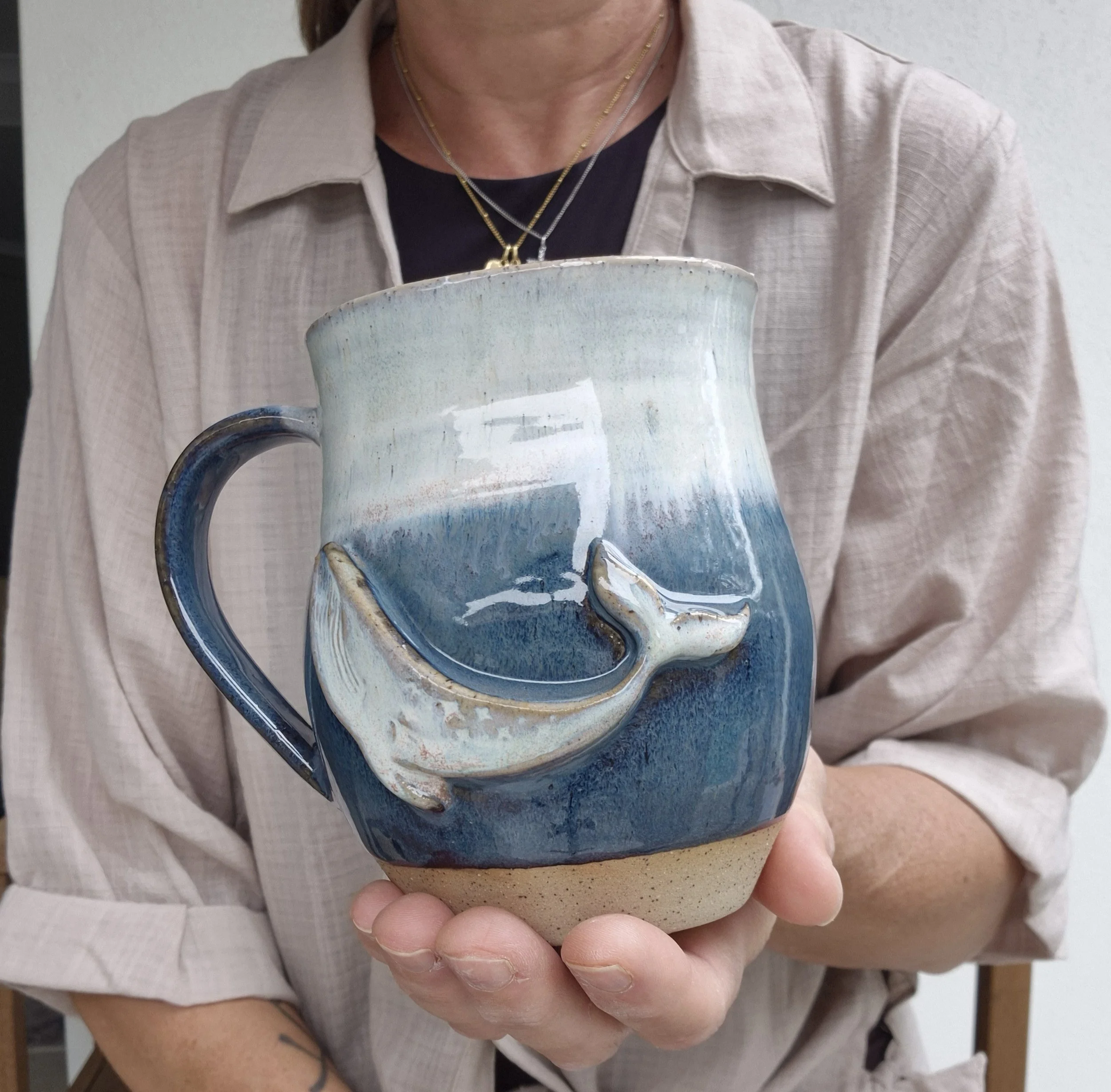Jumbo Coastal Coffee Mug – Ocean Motifs
