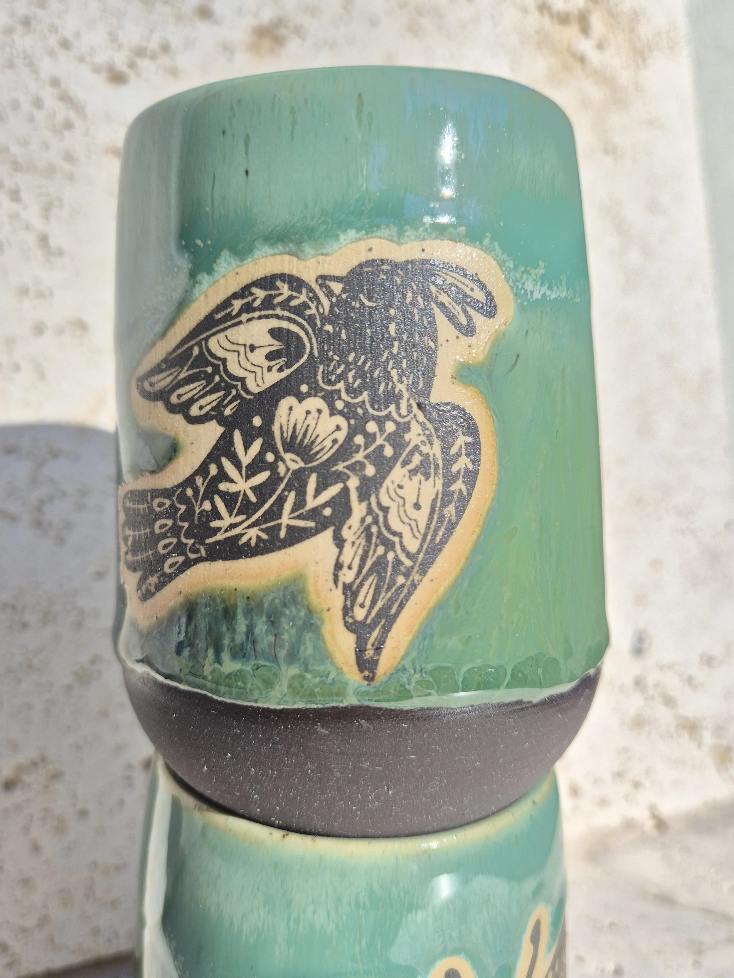 Emerald Falls Decal Tumbler Mugs