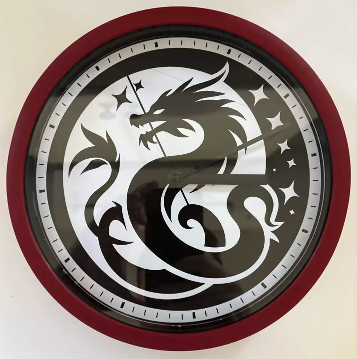 Custom 8 inch wall clock