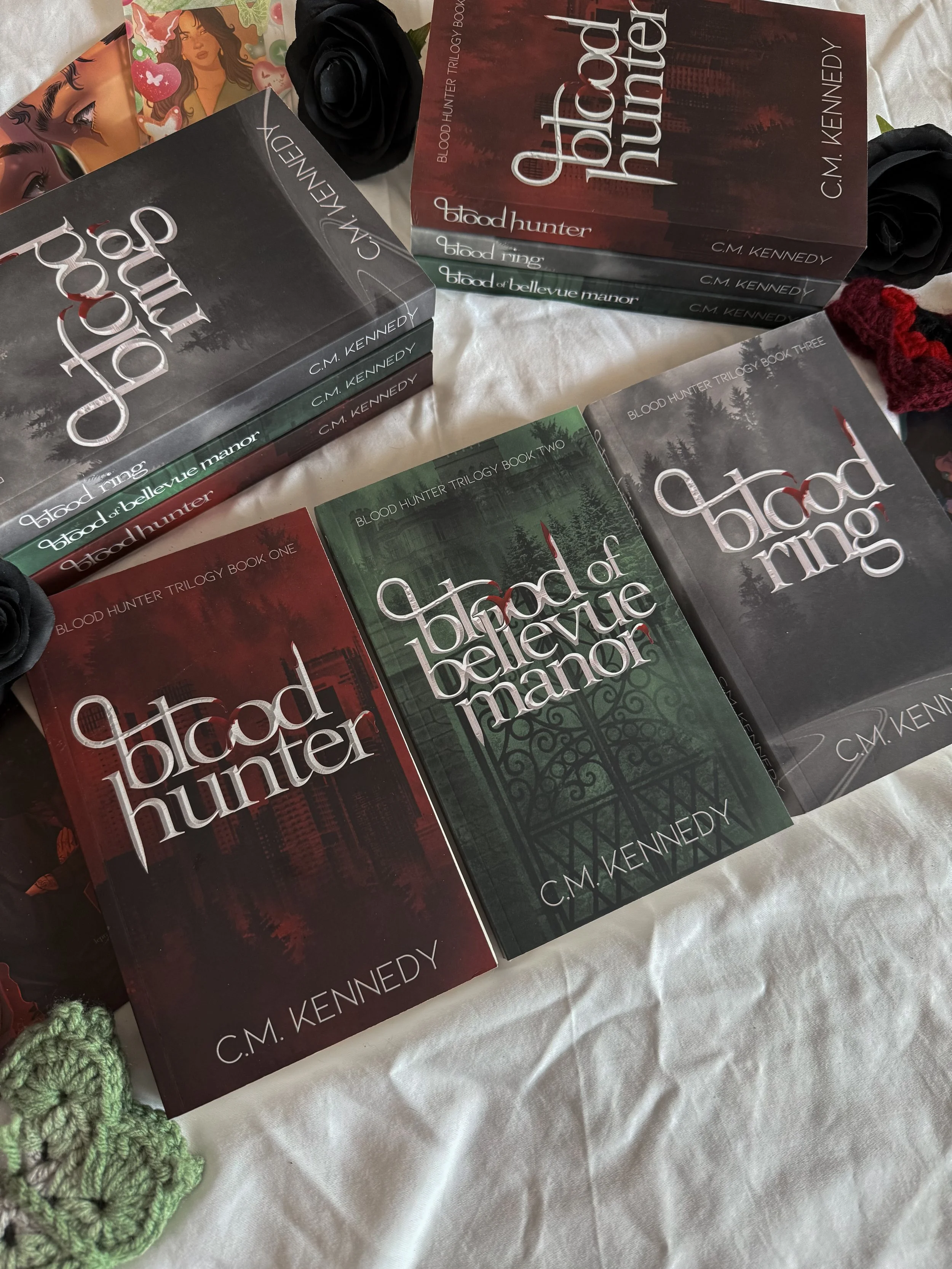 copies of the Blood Hunter series by C.M. Kennedy