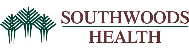 Southwoods Health logo with stylized green trees on the left and the text 'SOUTHWOODS HEALTH' on the right