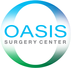 Logo of Oasis Surgery Center with a stylized oval design and blue and green colors.