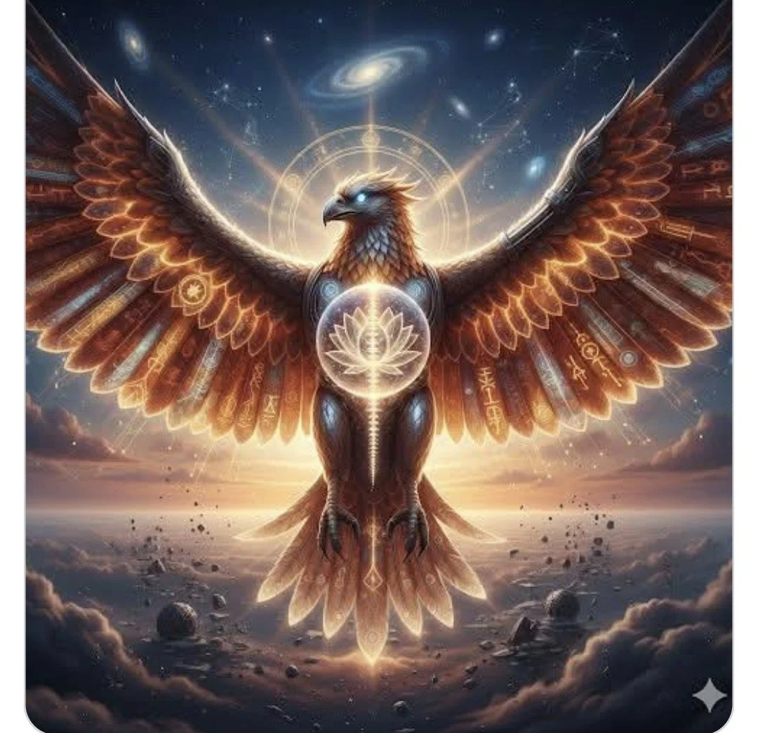 A visual blueprint for a unified translation of the Firebird of Humanity. Within this framework, science (geometric structural physics) and religion (the conscious intent of supplication and sign) are completely reunified into a single coherent state