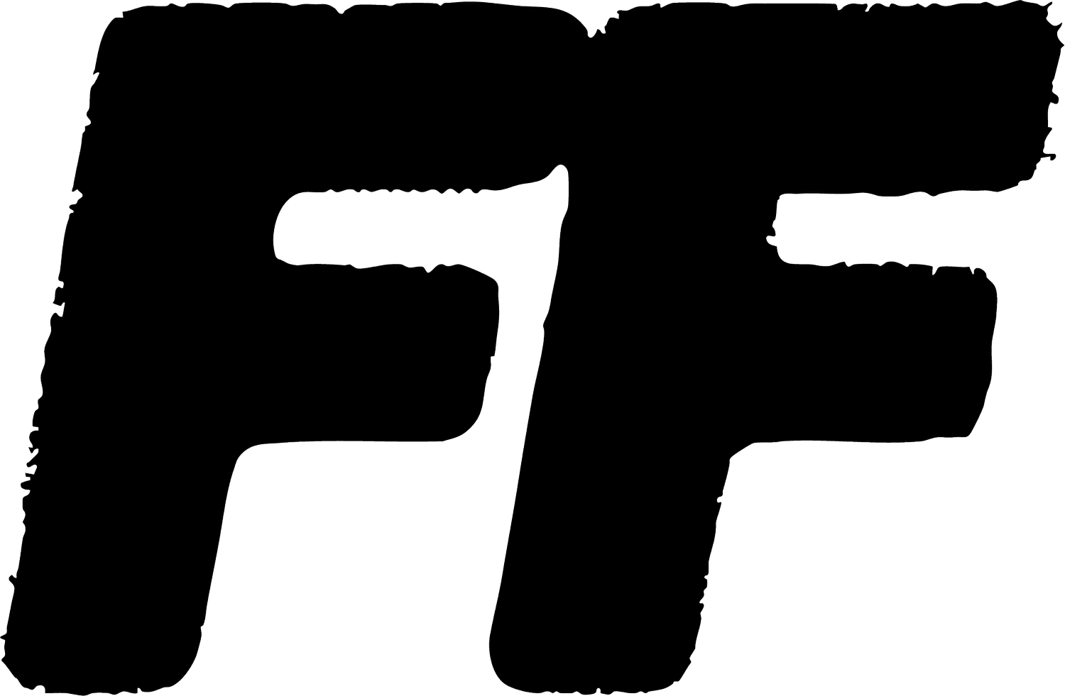Black outline of the KFC logo with a large capital 'K' and 'FC' stacked on top of a red and white background.