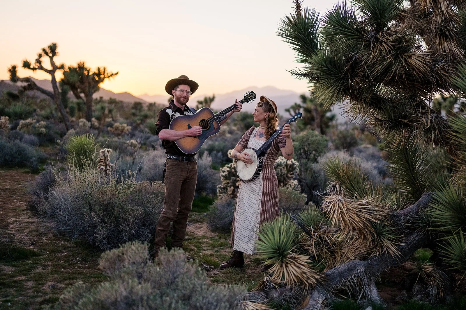 Sparrow Smith and the Resonant Rogues by Cory Marie Podielski Joshua tree duo landscape