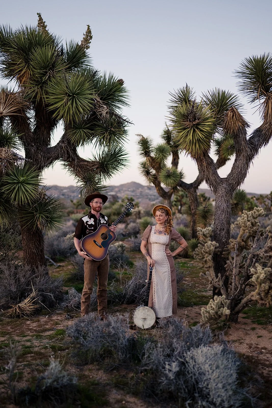 Sparrow Smith and the Resonant Rogues by Cory Marie Podielski Joshua tree duo portrait