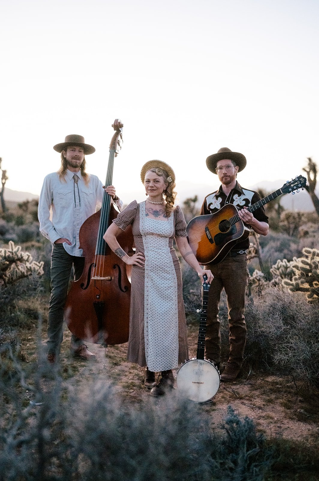 Sparrow Smith and the Resonant Rogues by Cory Marie Podielski Joshua tree trio portrait