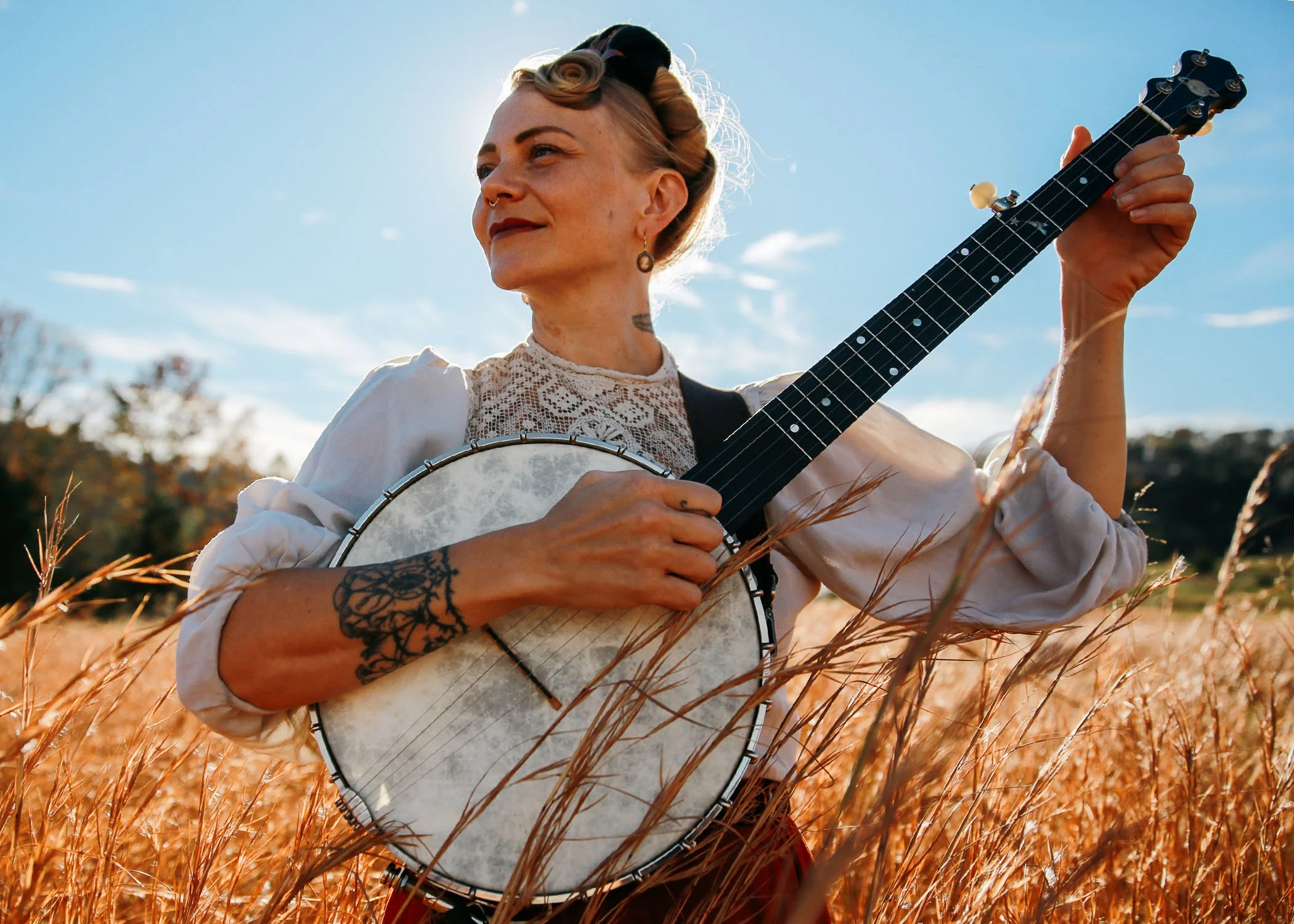 Sparrow Smith by Luxe House Photographic banjo field Carolina Mountains