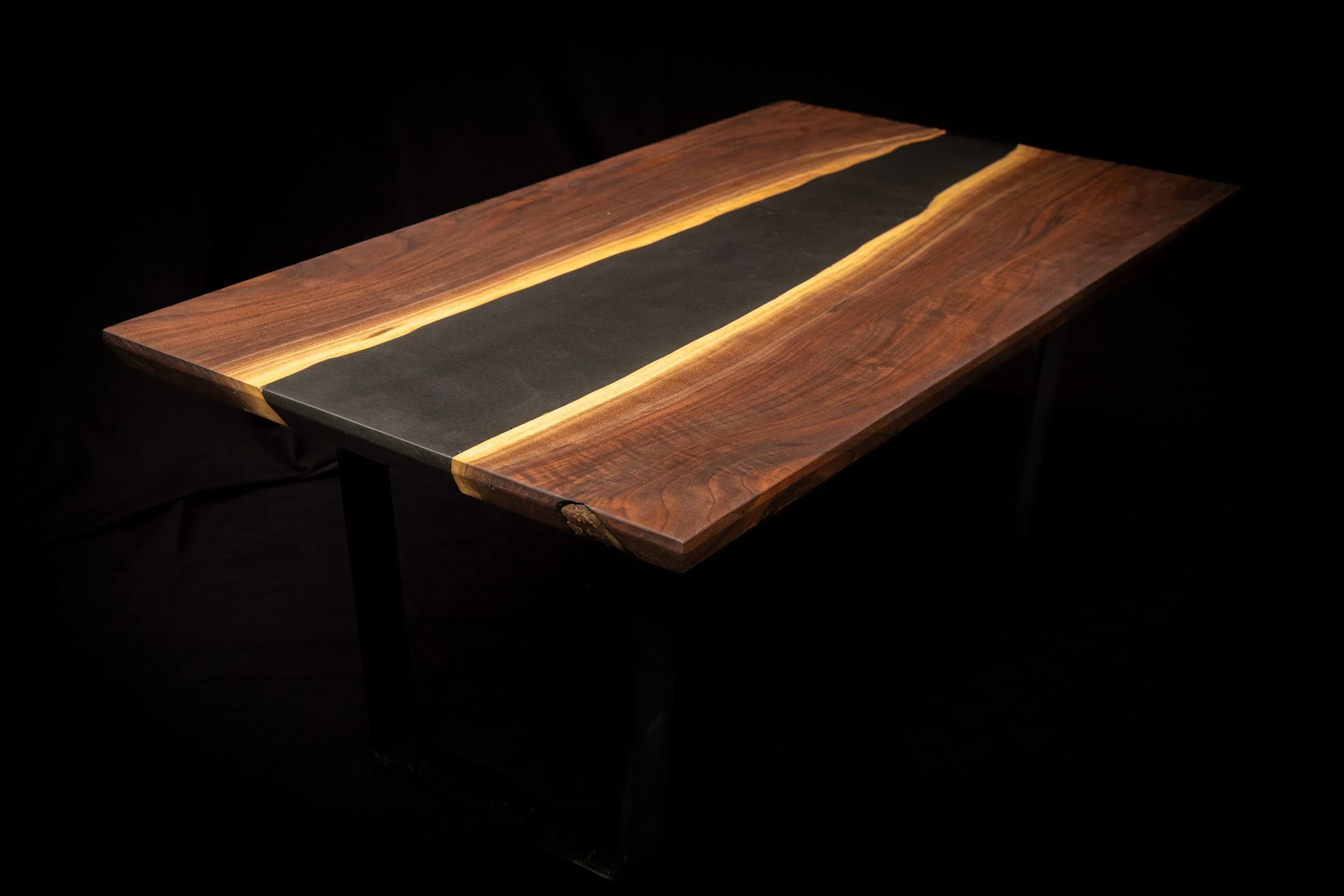 Walnut Epoxy River Coffee Table