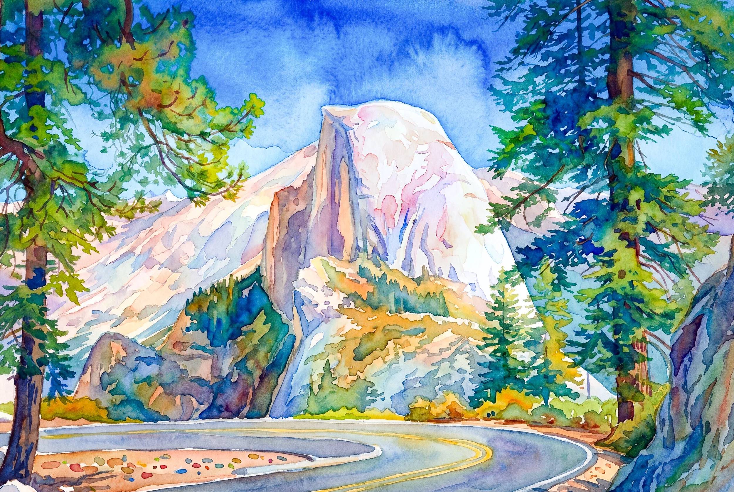 Half Dome w/Glacier Point Road