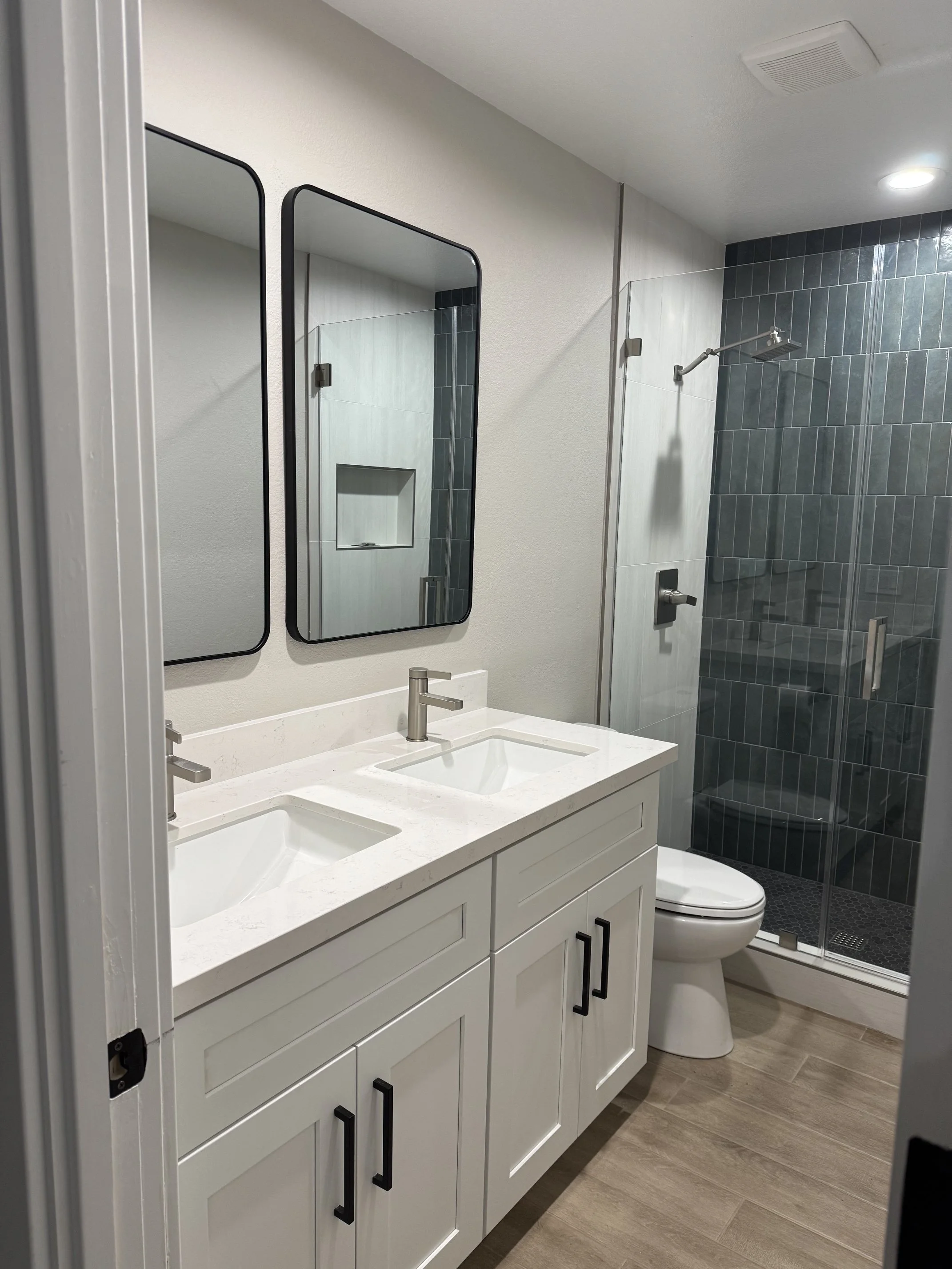 Hall Bathroom Vanity- After